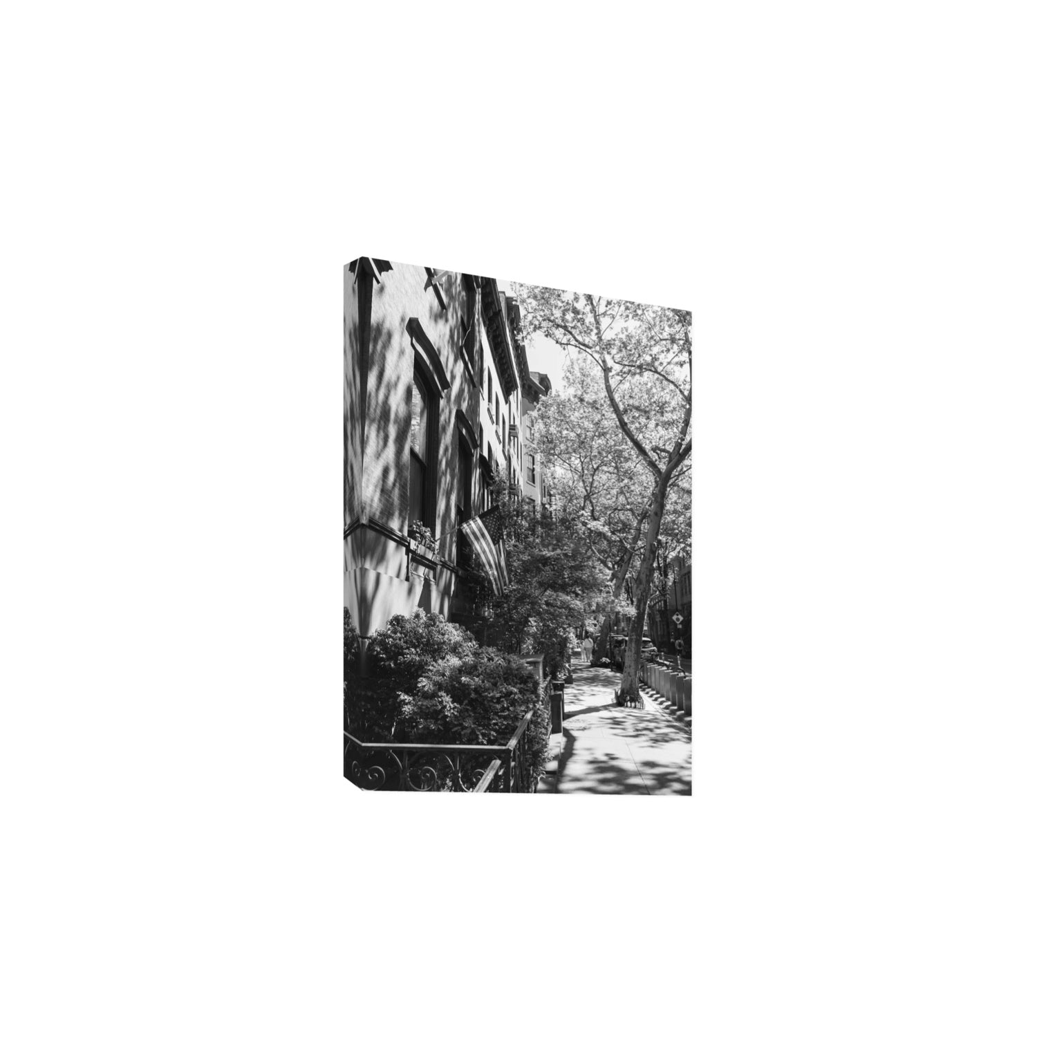 Urban Patriotism New York NYC Black & White wall art Large stretched canvas print