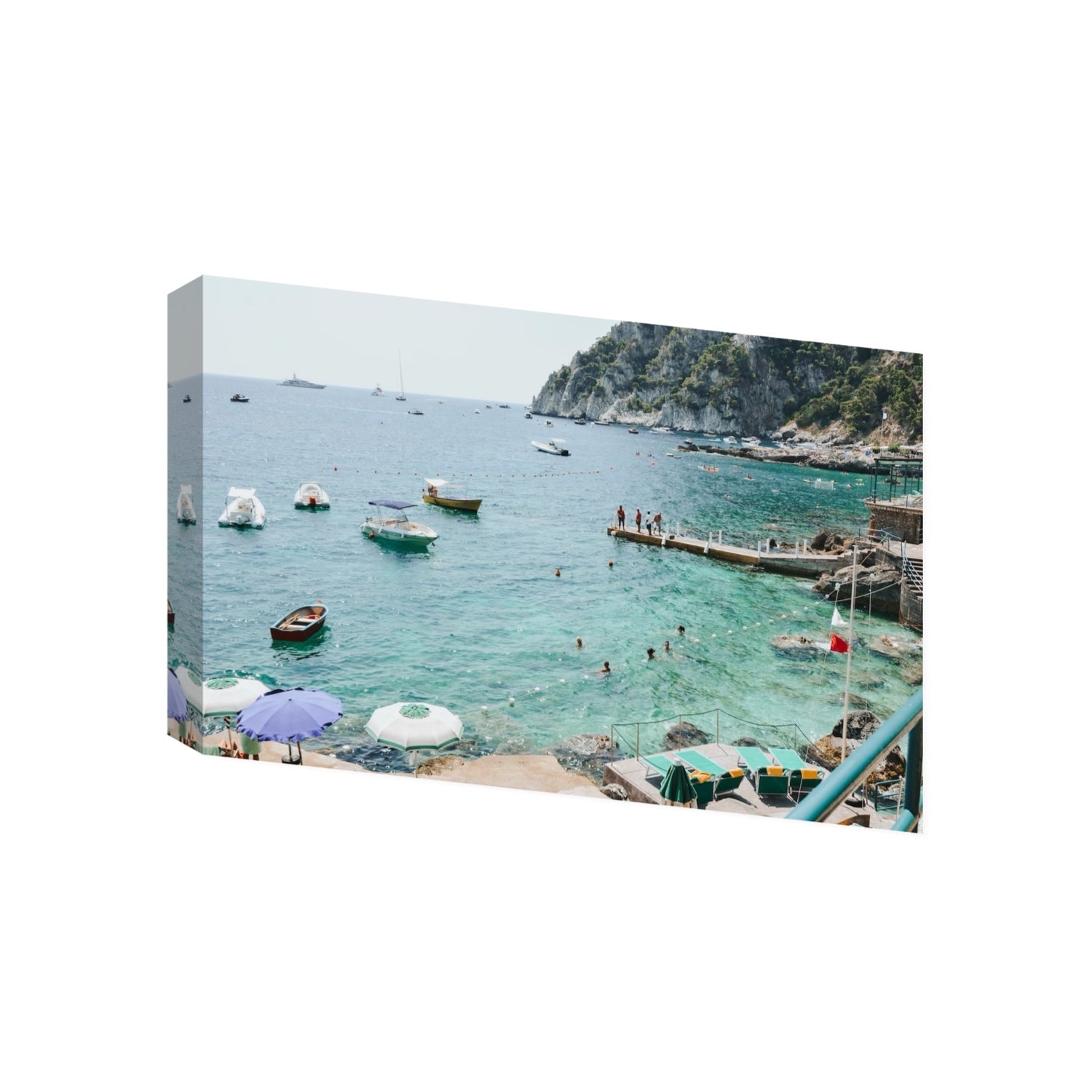 Delizia Pomeridiana Capri coastal wall art Large stretched canvas print