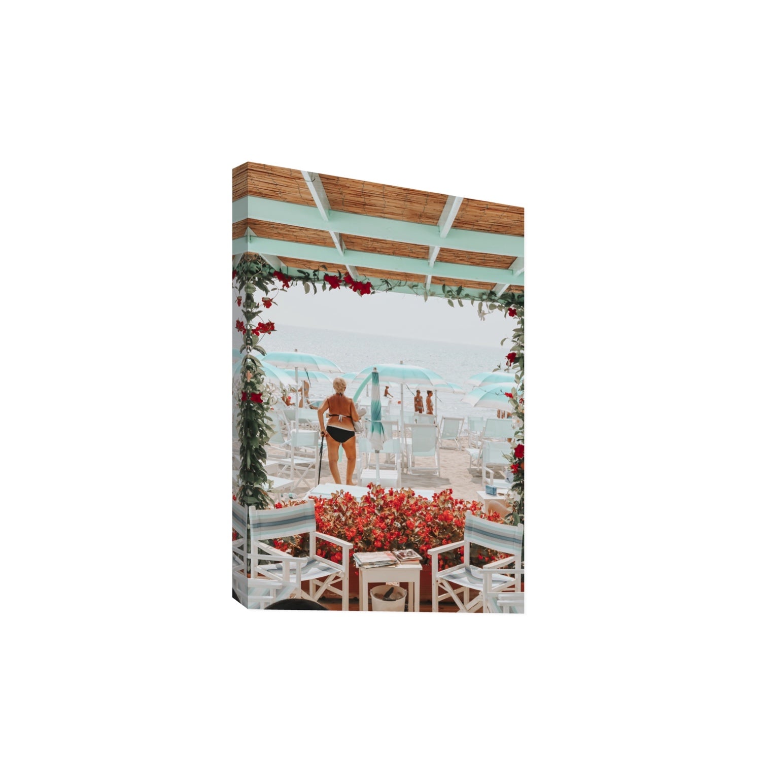 Nonna's Italian Escape Alassio Italian wall art Extra Large stretched canvas print