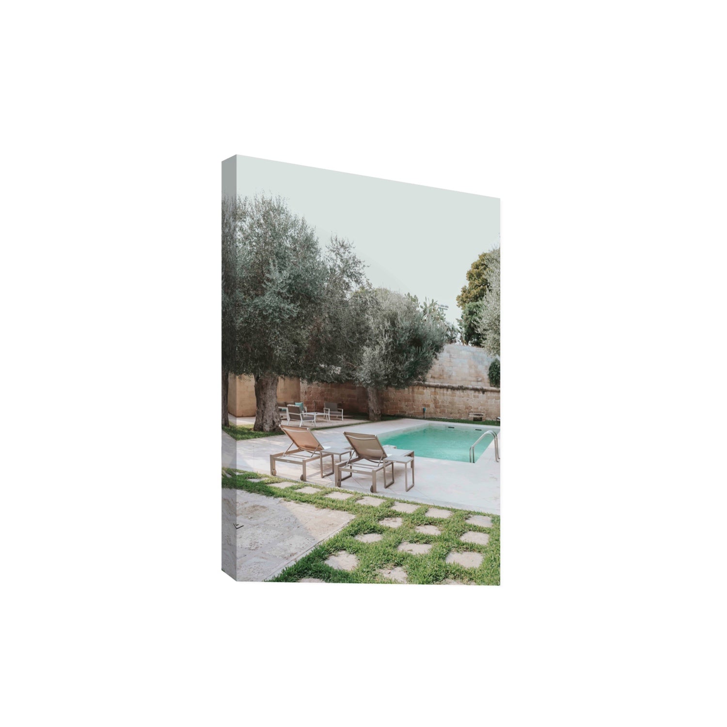 Olive Oasis Puglia Mediterranean wall art Extra Large stretched canvas print