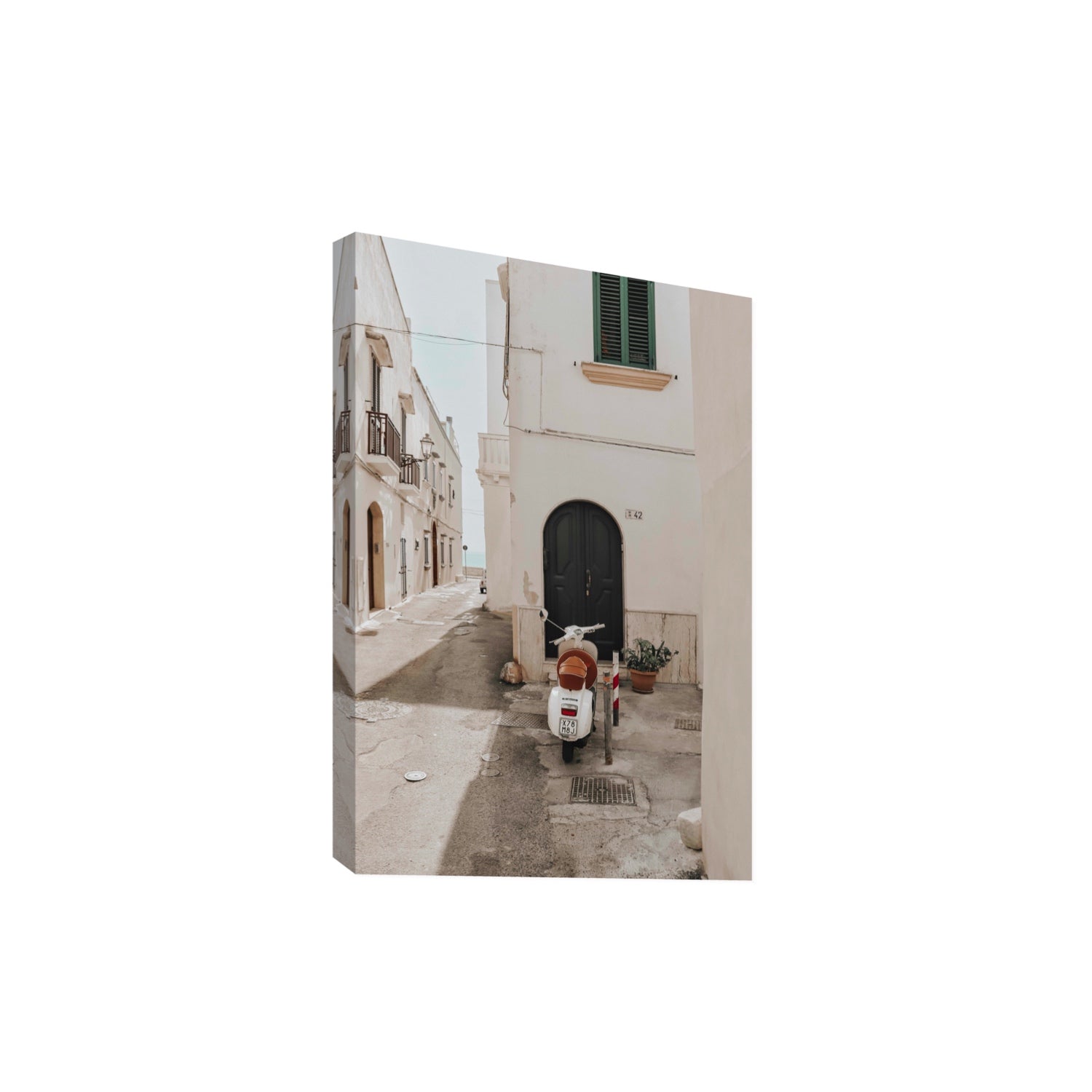 La Casa 42 Puglia Gallipoli Italian wall art Extra Large stretched canvas print