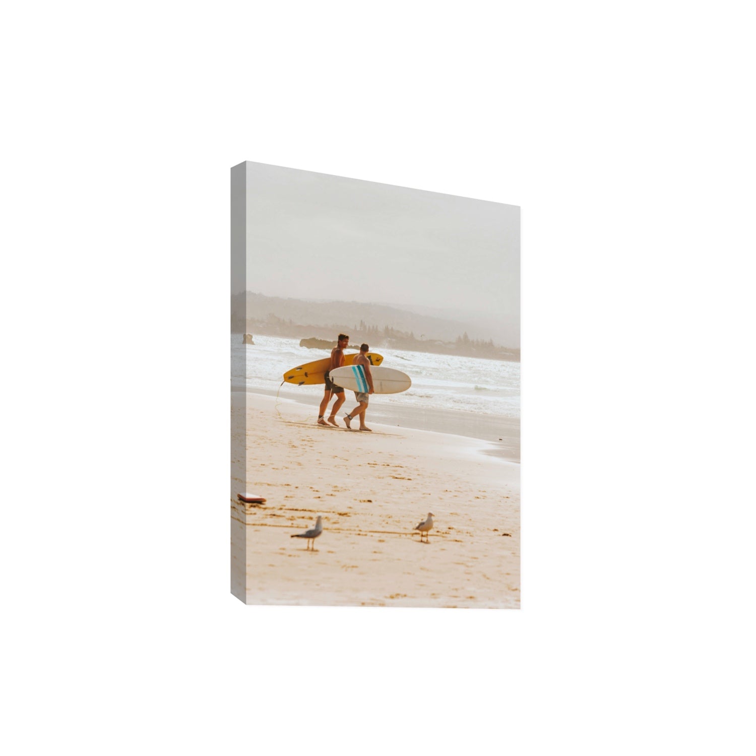 Shane & Benji Byron Bay Surf coastal wall art Extra Large stretched canvas print