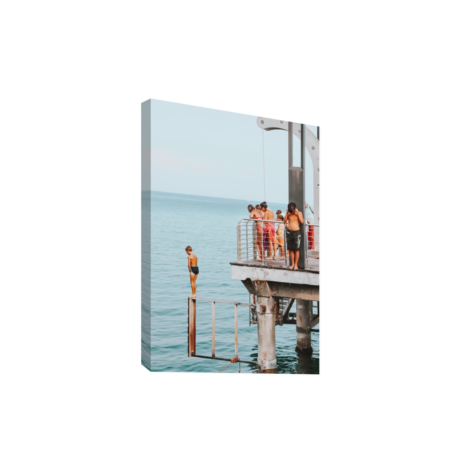 Golden Boy Alassio coastal decor wall art Extra Large stretched canvas print