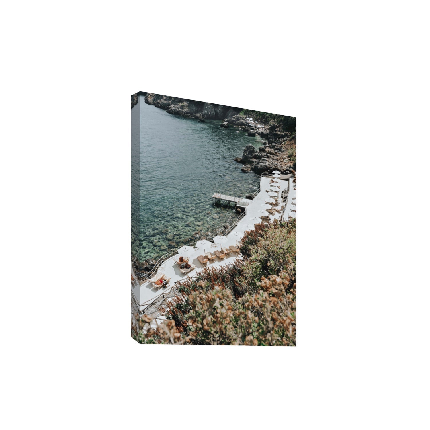 Go Beyond The Postcard Tuscany coastal wall art Extra Large stretched canvas print