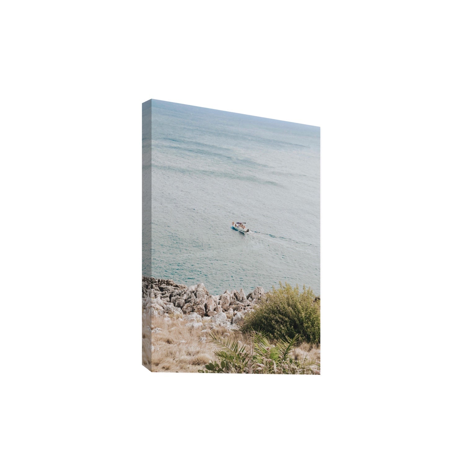 Puglian Departure Puglia coastal Italian wall art Extra Large stretched canvas print