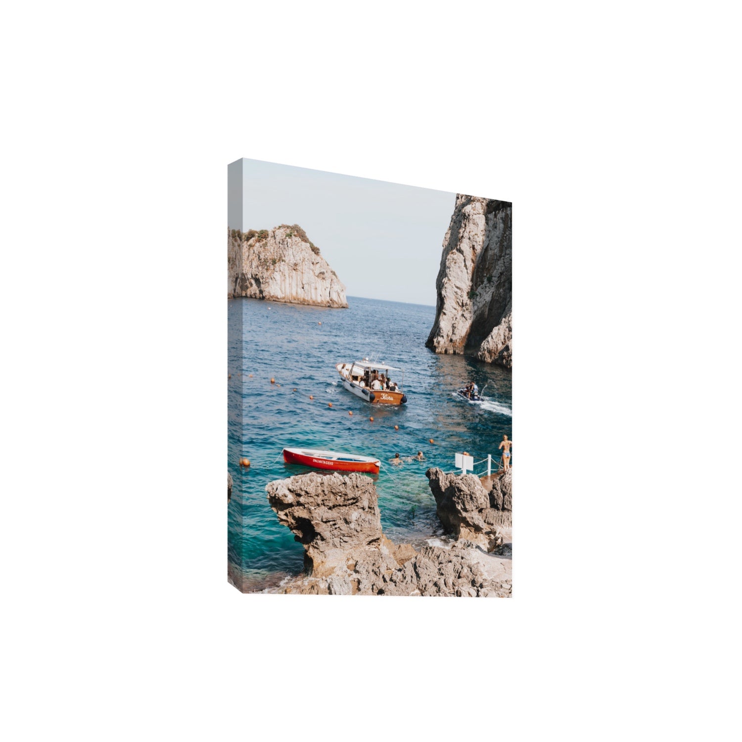 Set Sail fine art print, Capri, Italy, Extra Large, Stretched Canvas