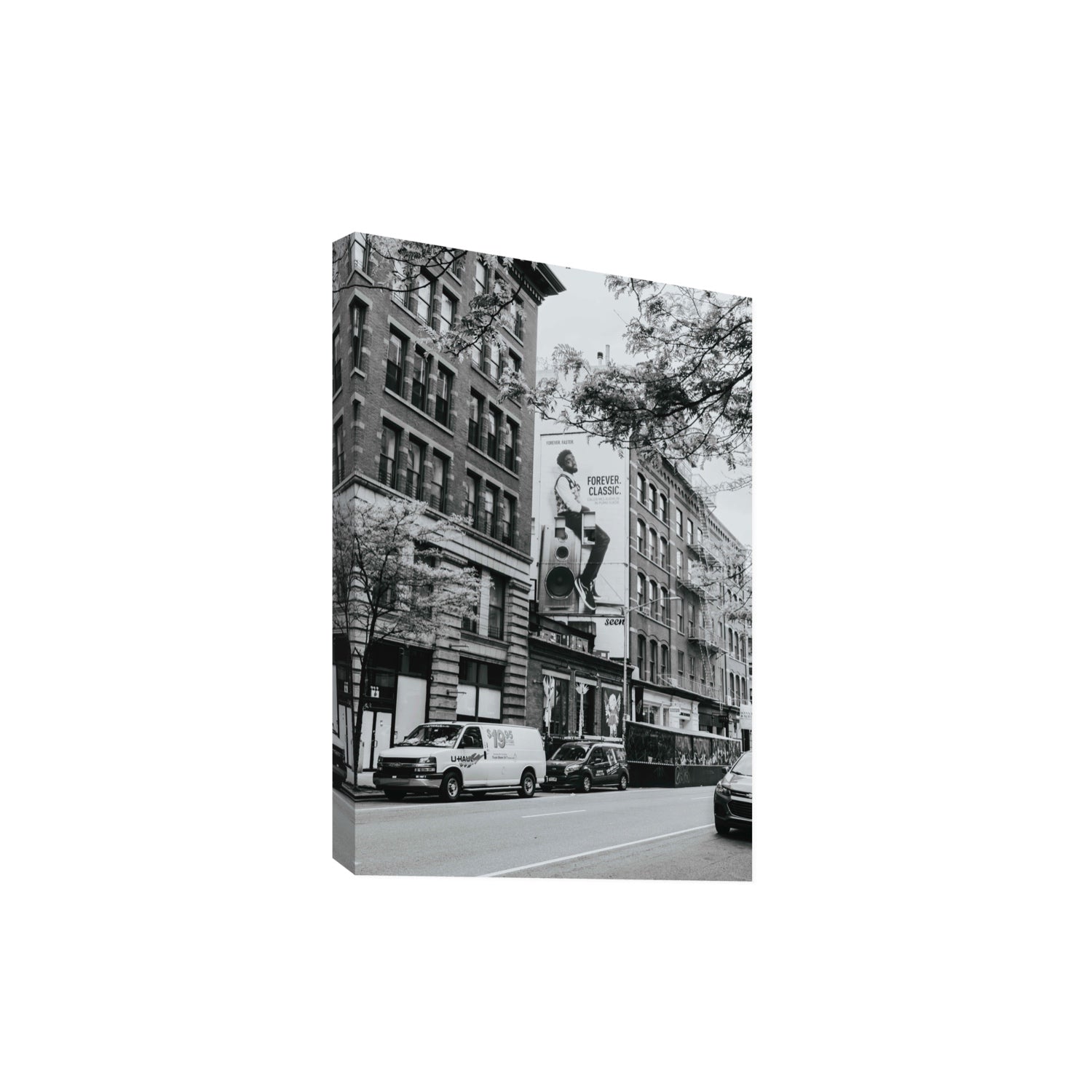 Forever Classic New York NYC Black & White wall art Extra Large stretched canvas print