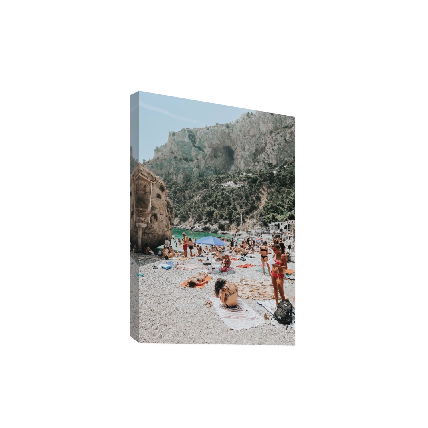 Marina Piccola Capri Mediterranean wall art Extra Large stretched canvas print