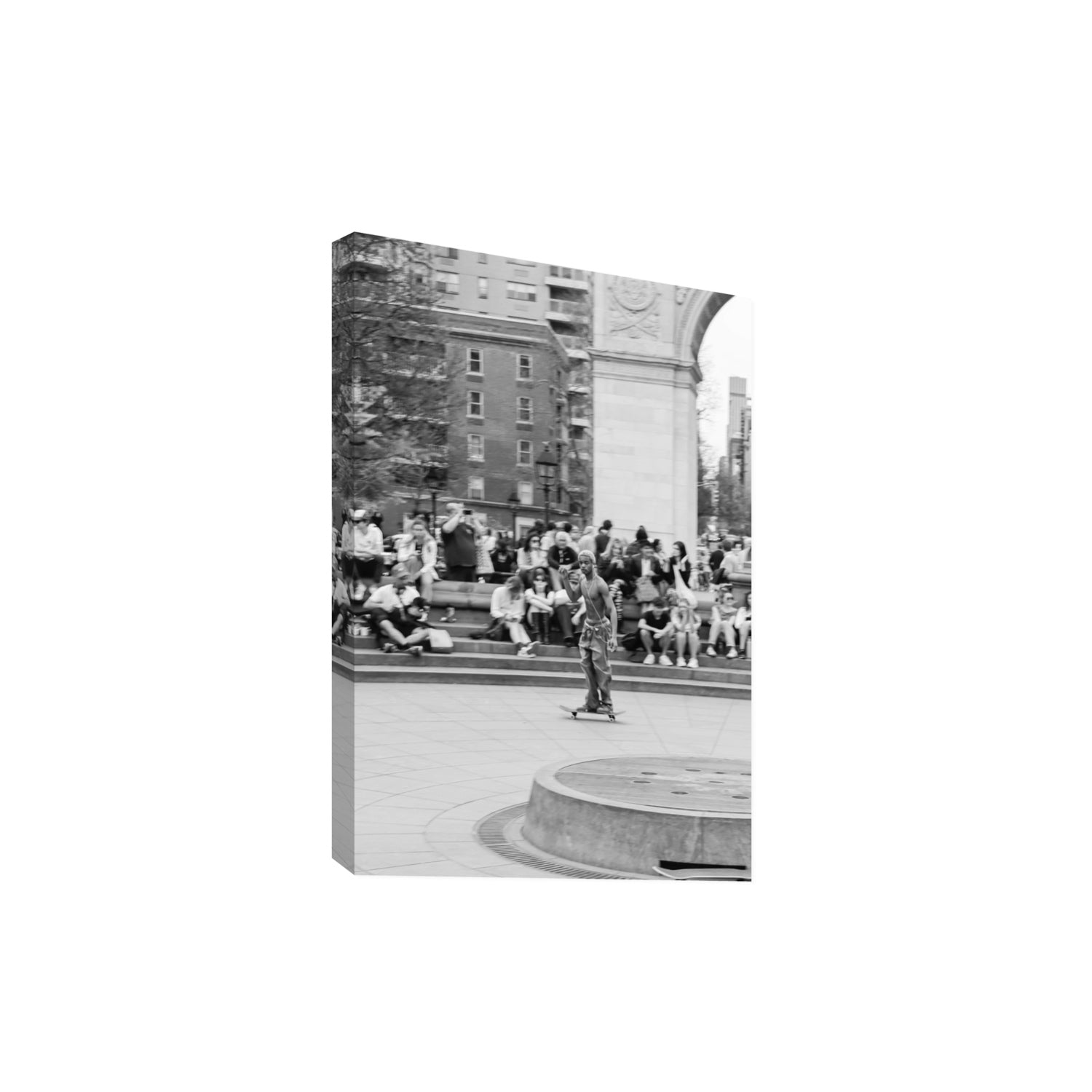 Parkside Pirouettes New York NYC Black & White wall art Extra Large stretched canvas print