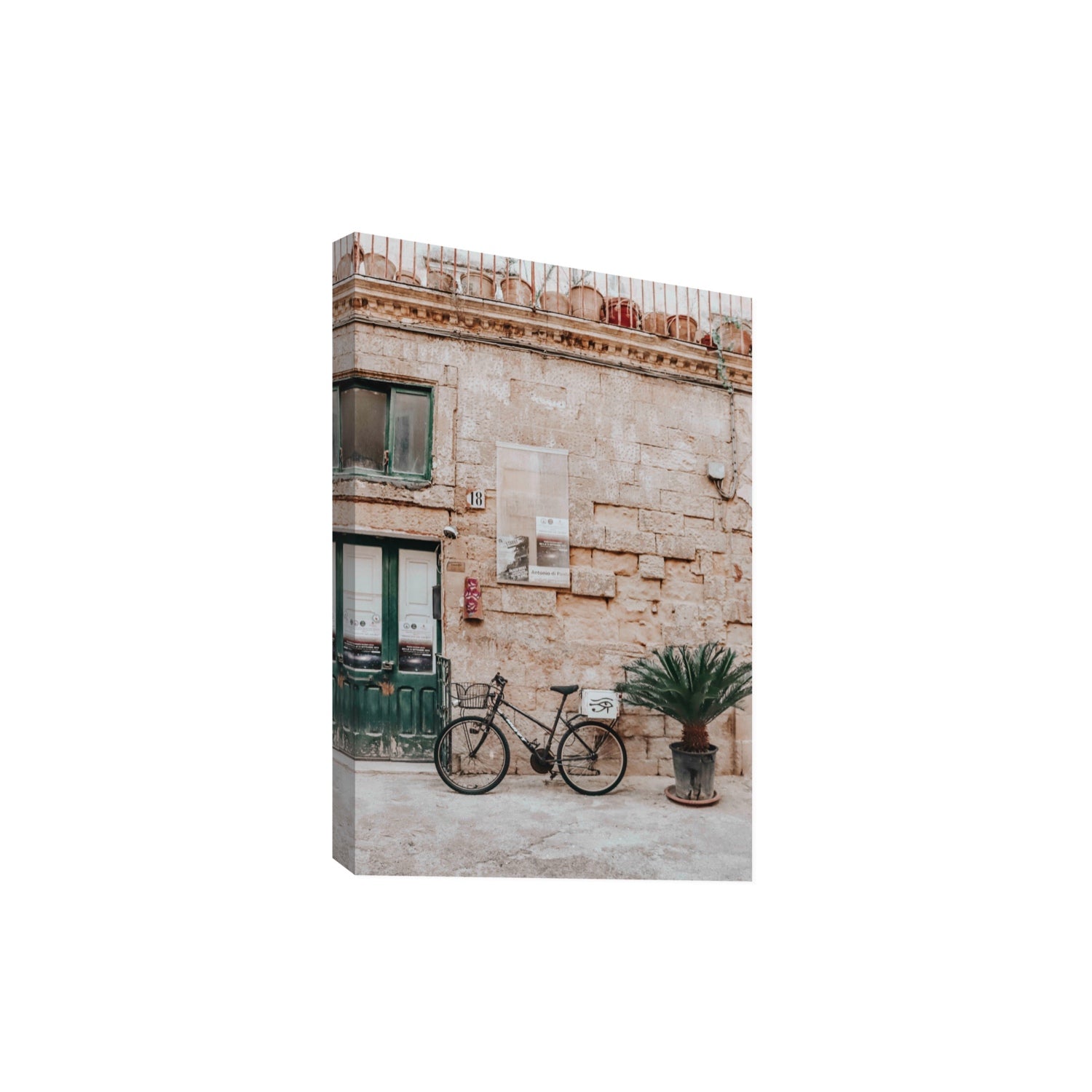 Salento Streets Puglia Lecce Italian wall art Extra Large stretched canvas print