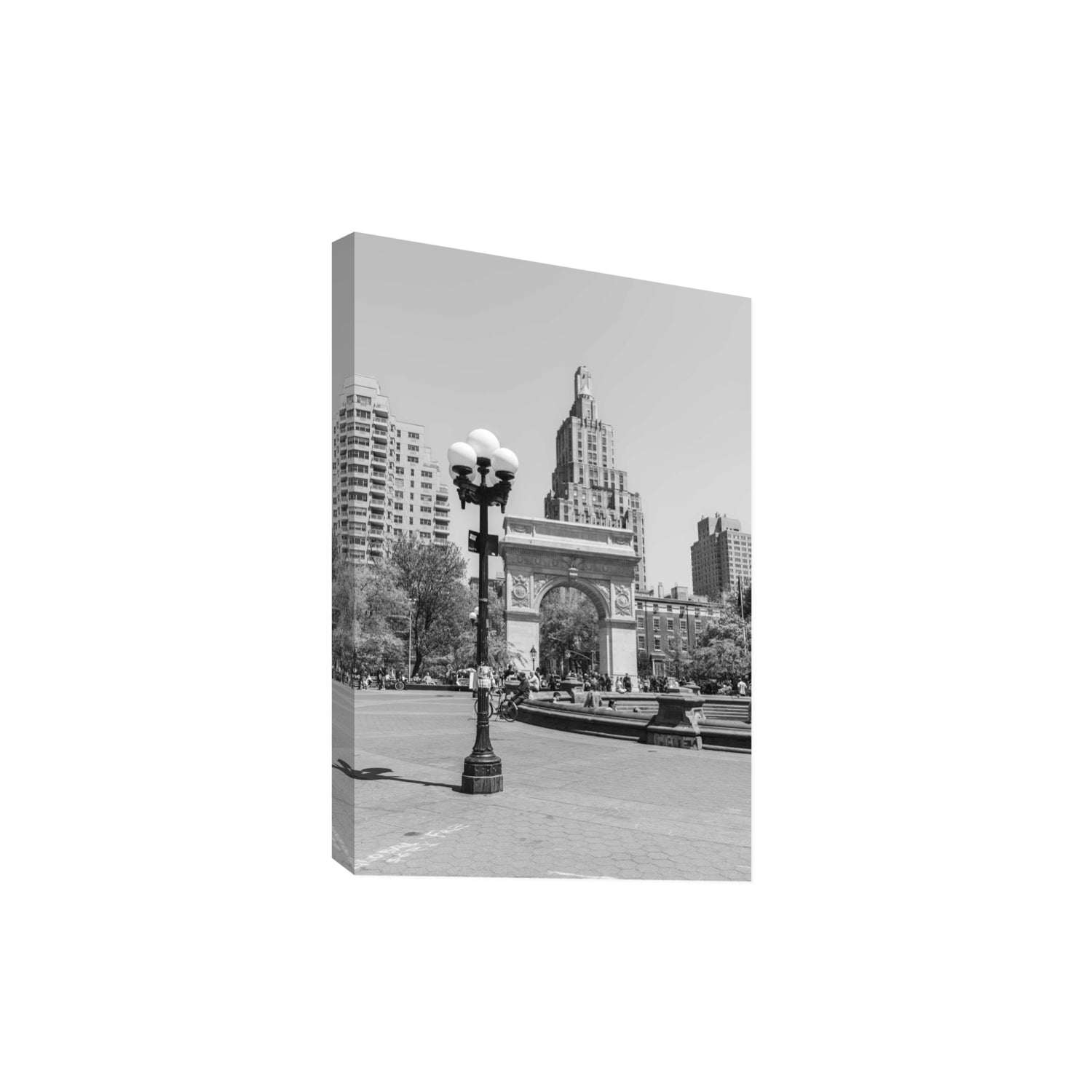 Pole Position New York NYC Black & White wall art Extra Large stretched canvas print