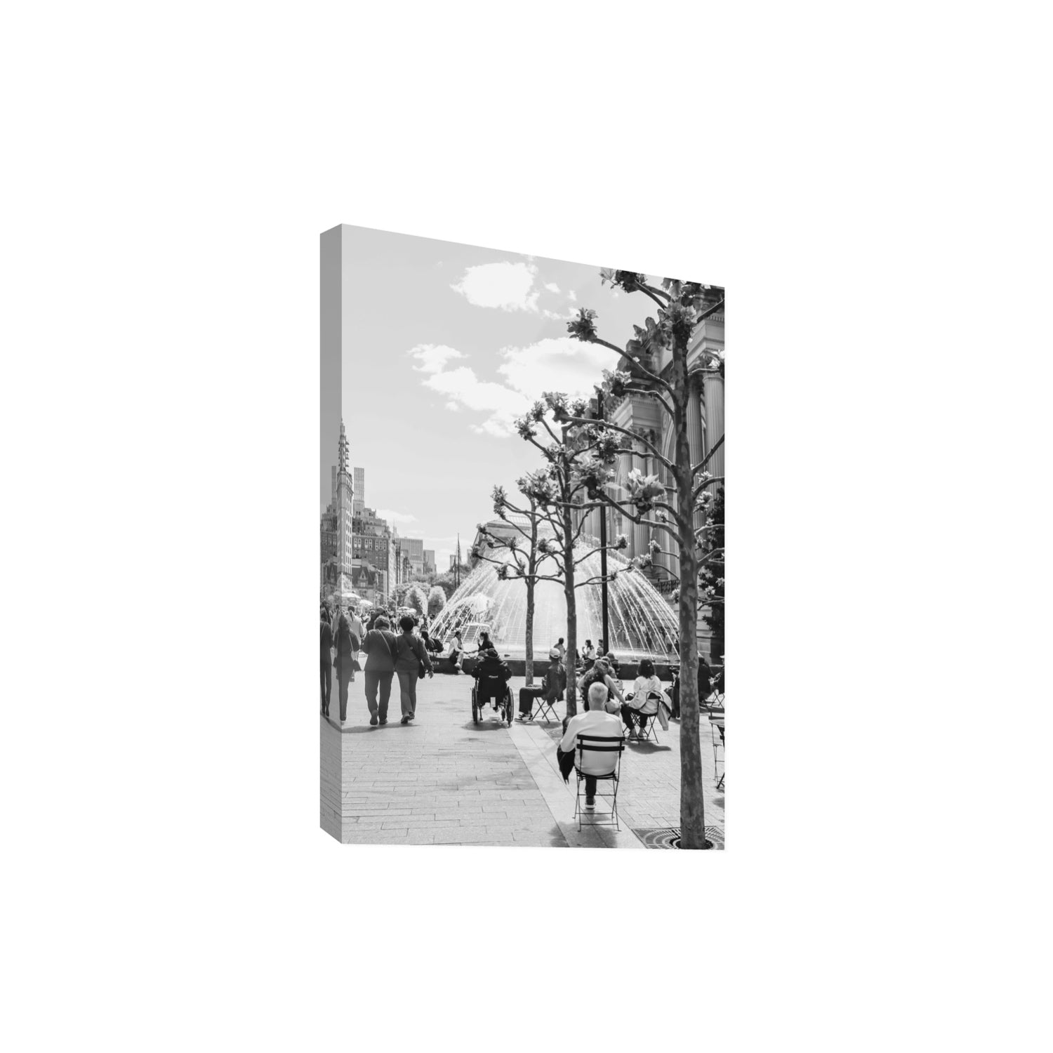 Luminary Noir New York NYC Black & White wall art Extra Large stretched canvas print