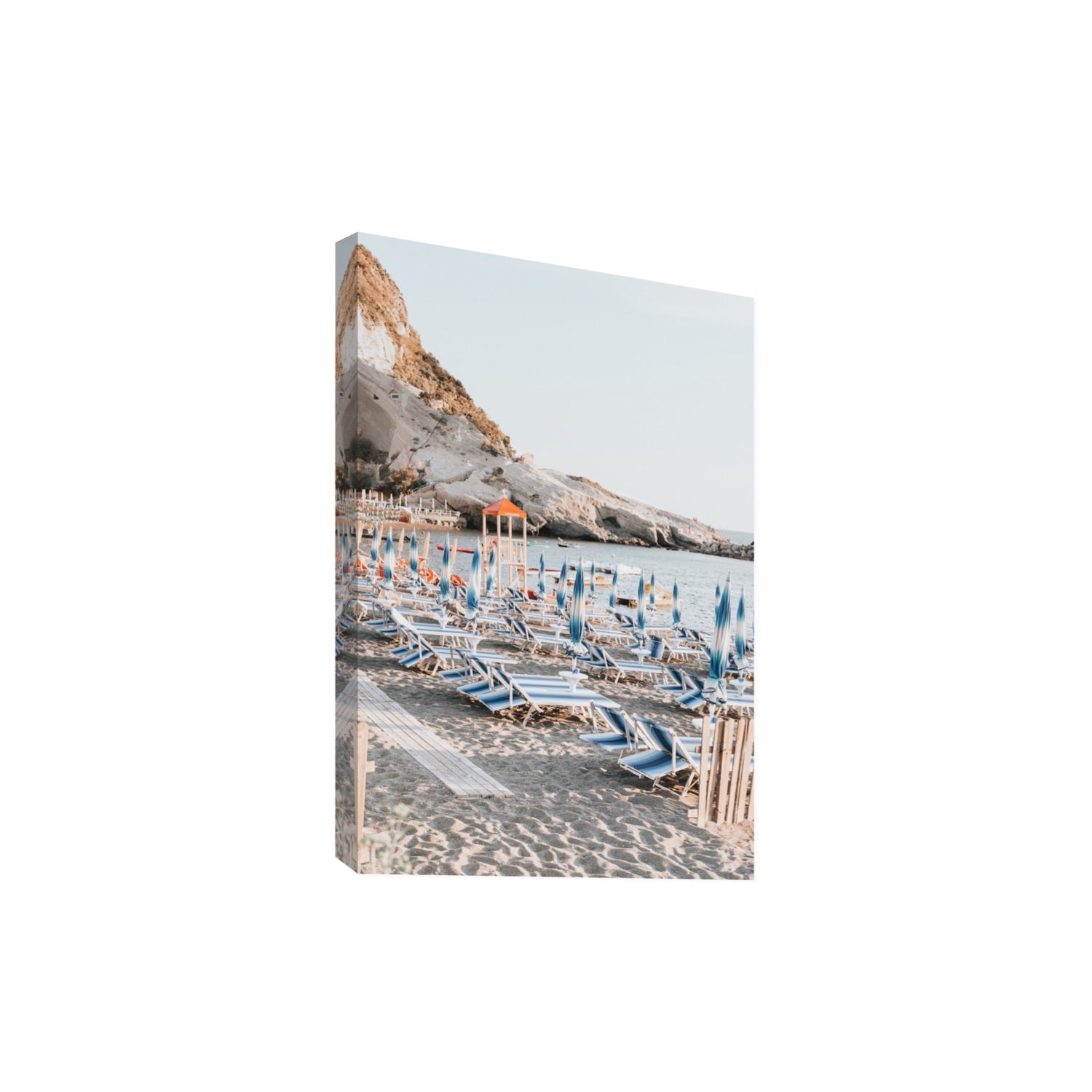 The Golden Hour Ischia Italian coastal wall art Extra Large stretched canvas print