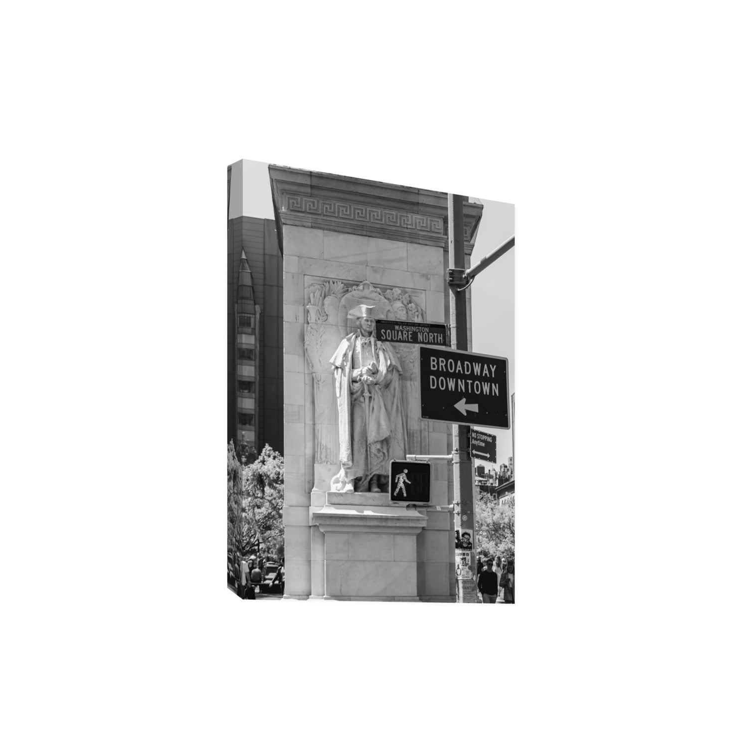 Silent Sentinels New York NYC Black & White wall art Extra Large stretched canvas print