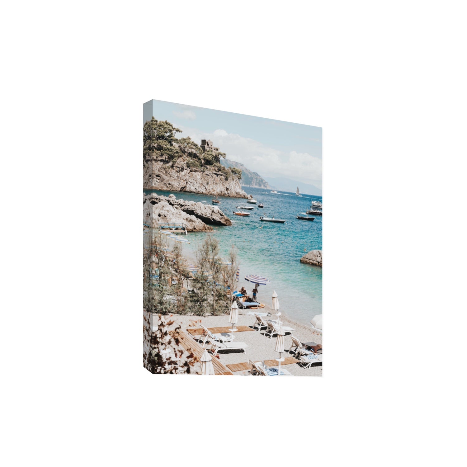 Sizzling Summer Days Amalfi coastal wall art Extra Large stretched canvas print
