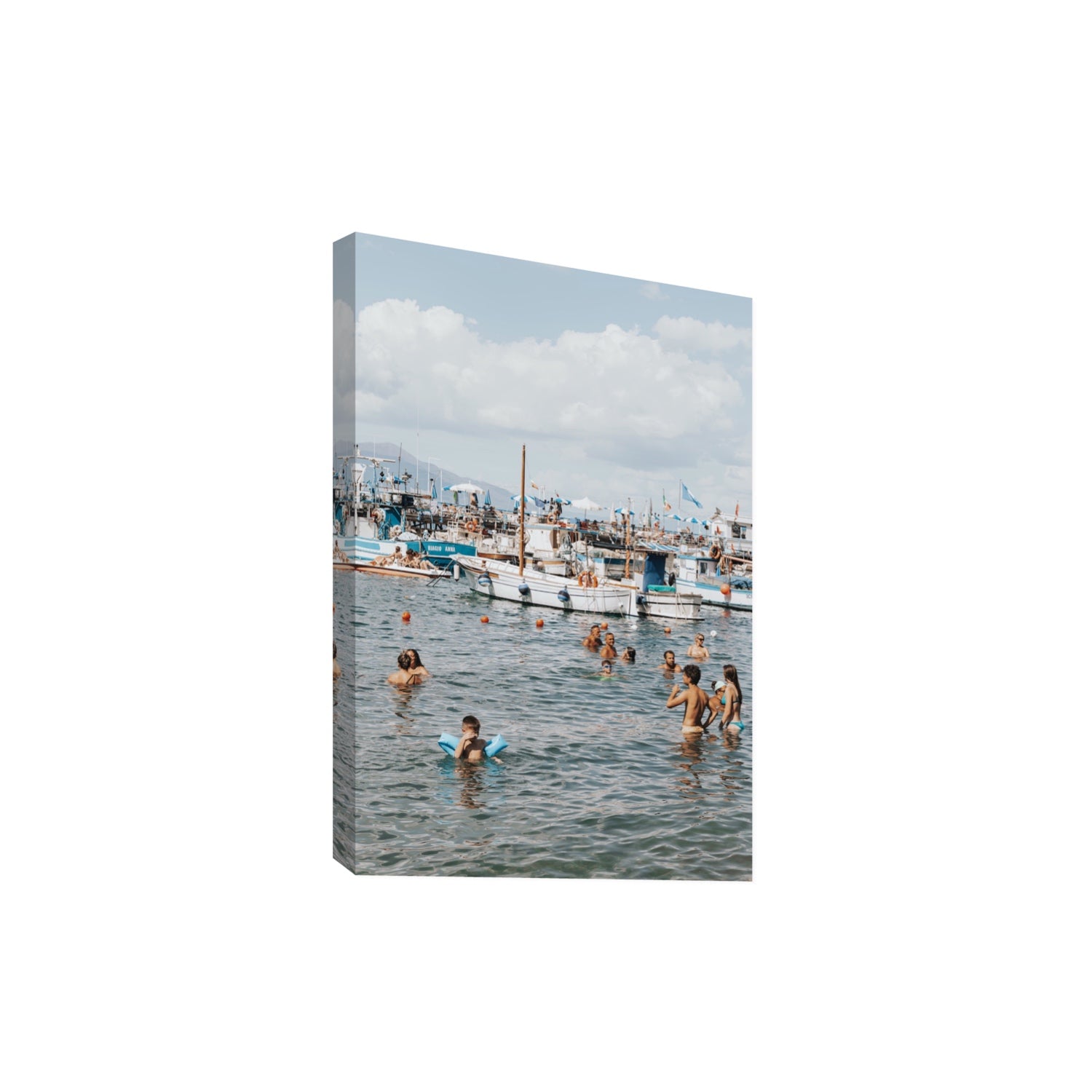 Vacanze Italiane Sorrento Italian coastal wall art Extra Large stretched canvas print