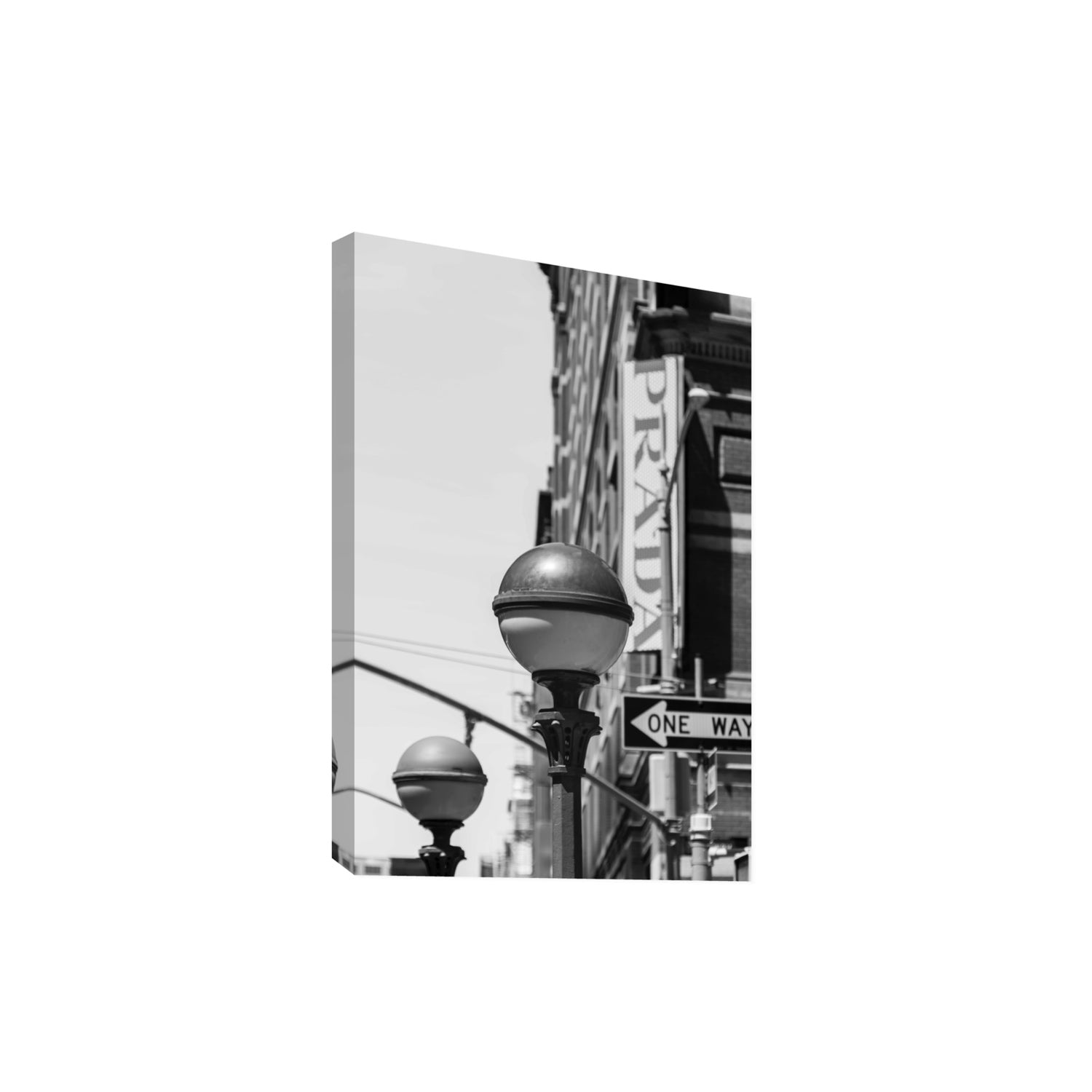 Subway Style New York NYC Black & White wall art Extra Large stretched canvas print