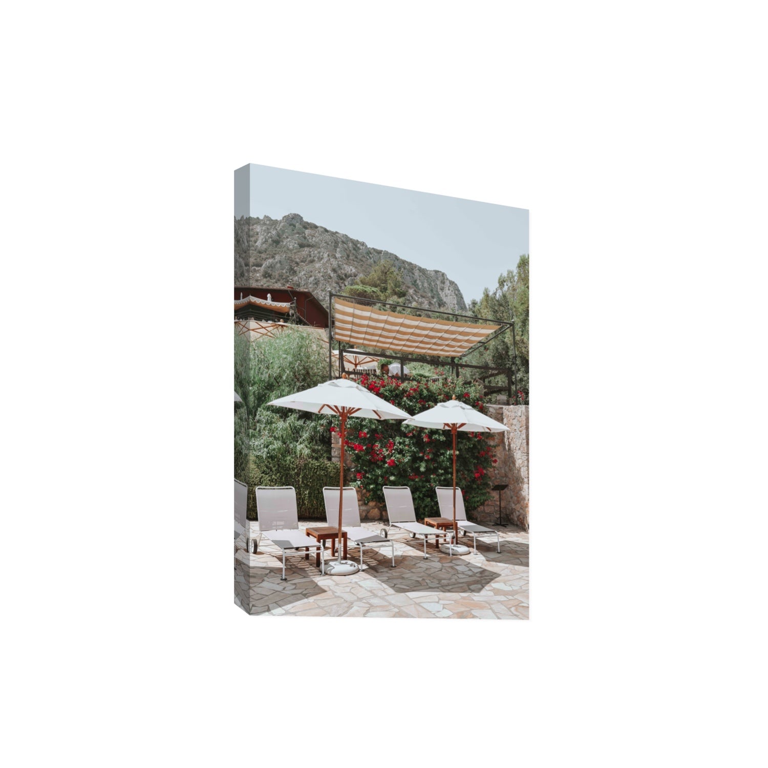 Shades of Leisure Tuscany coastal Italian wall art Extra Large stretched canvas print