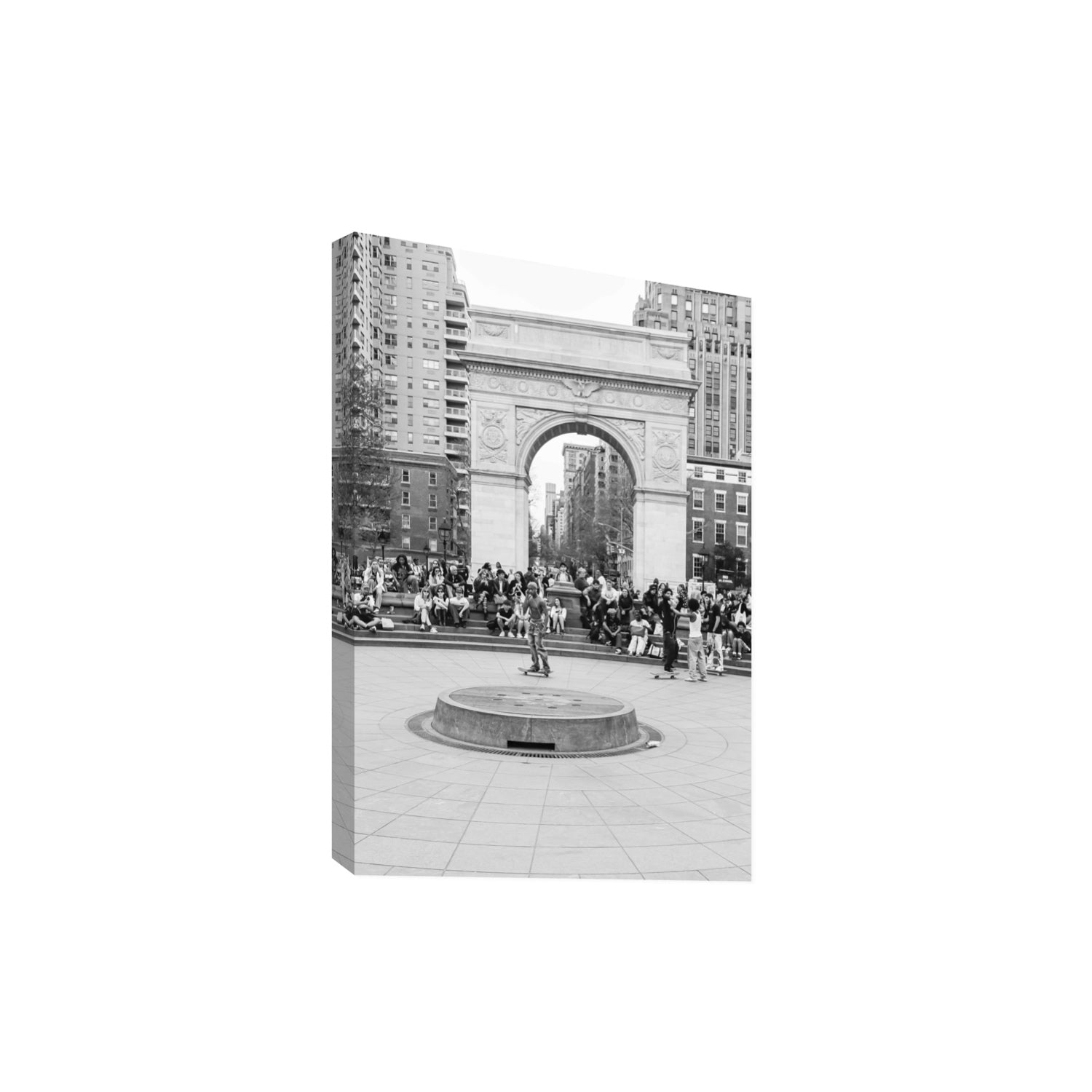 Concrete Conqueror New York NYC Skateboard wall art Extra Large stretched canvas print