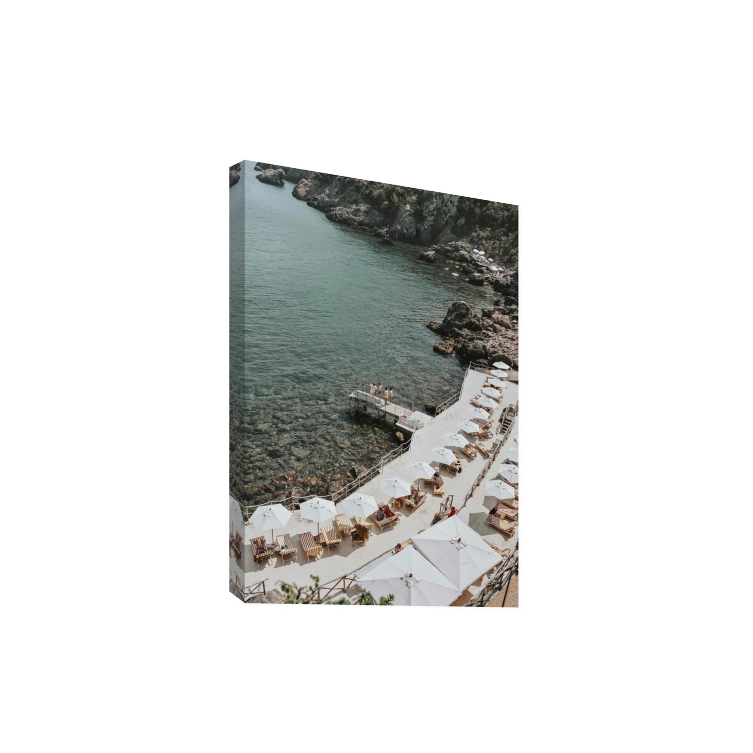 Pier Perspectives Tuscany coastal Italian wall art Extra Large stretched canvas print