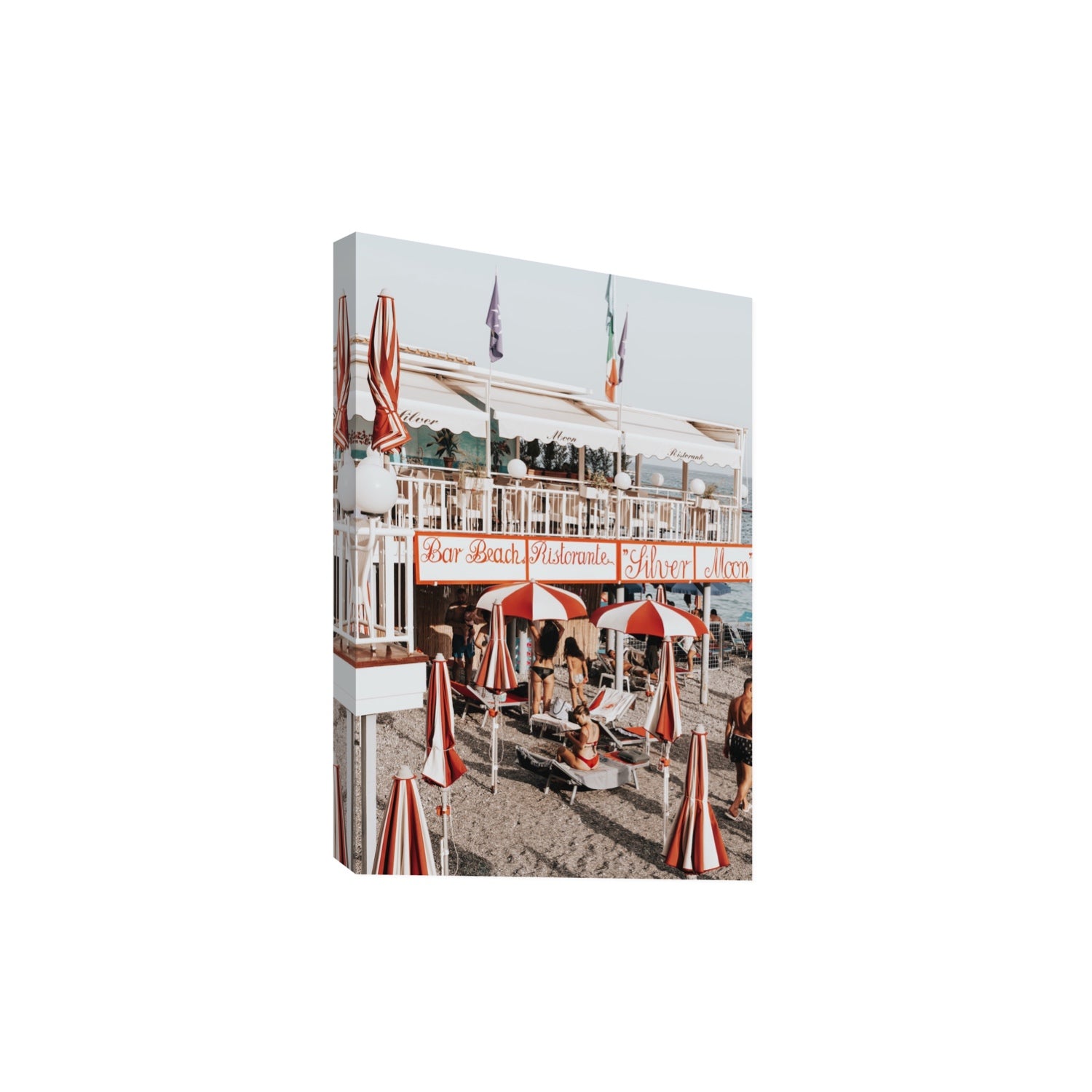 Vintage Amalfi Amalfi Mediterranean wall art Extra Large stretched canvas print