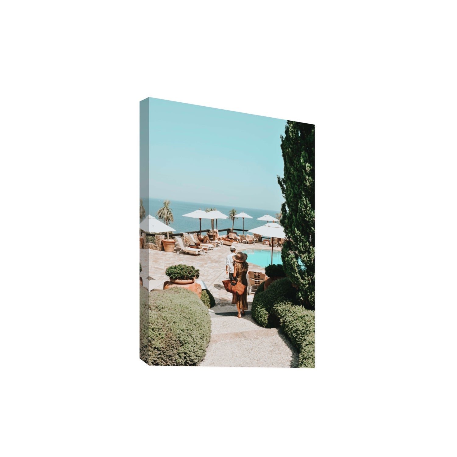 The World Is Your Catwalk Tuscany coastal wall art Extra Large stretched canvas print