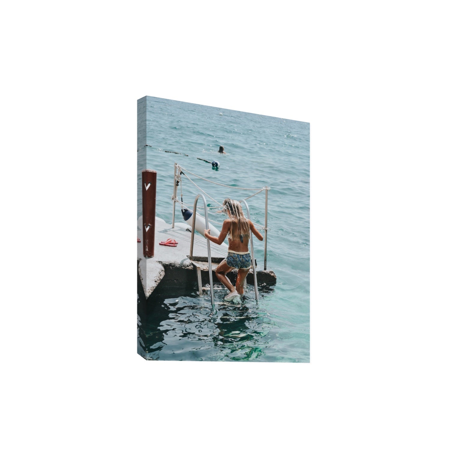Little Mermaid Capri Mediterranean wall art Extra Large stretched canvas print