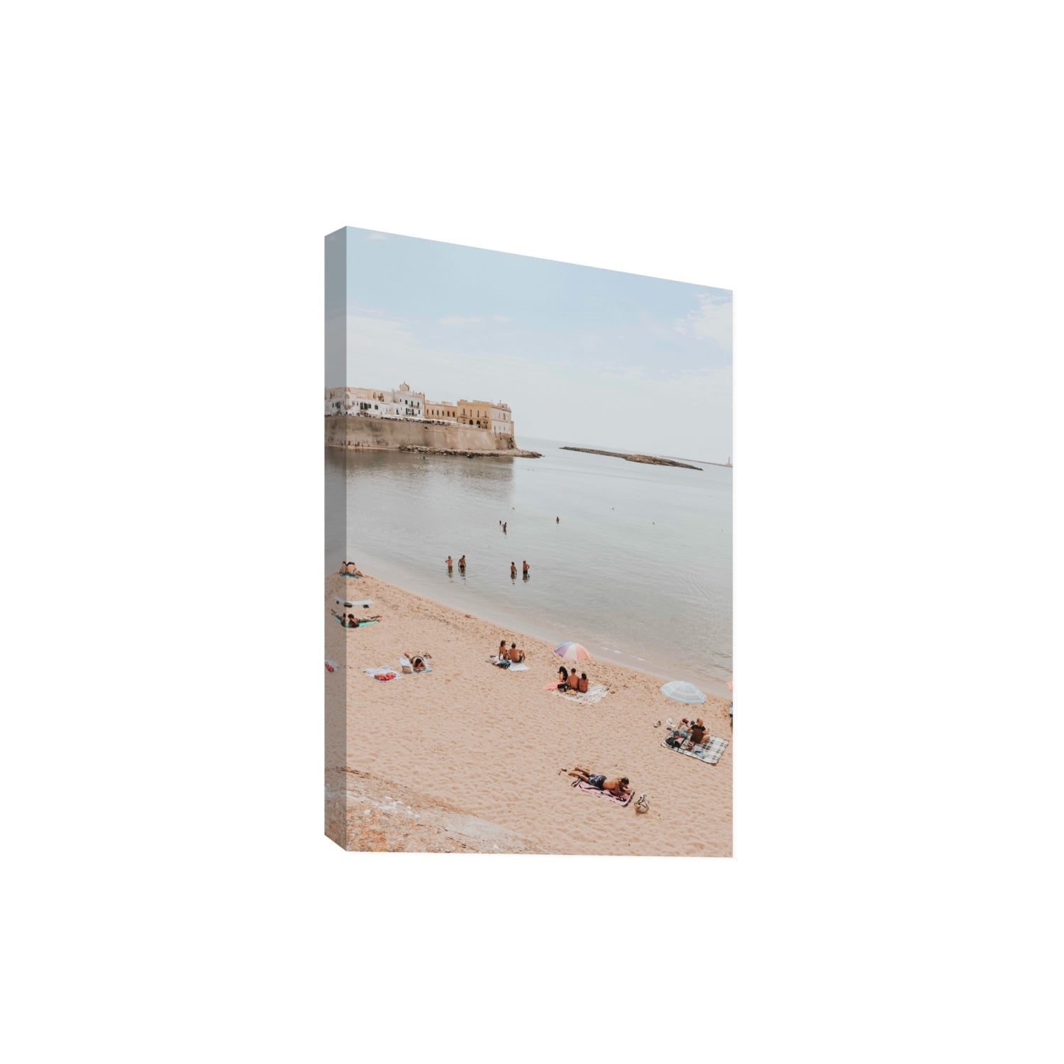 Spiaggia della Purita Puglia coastal art print Extra Large stretched canvas print