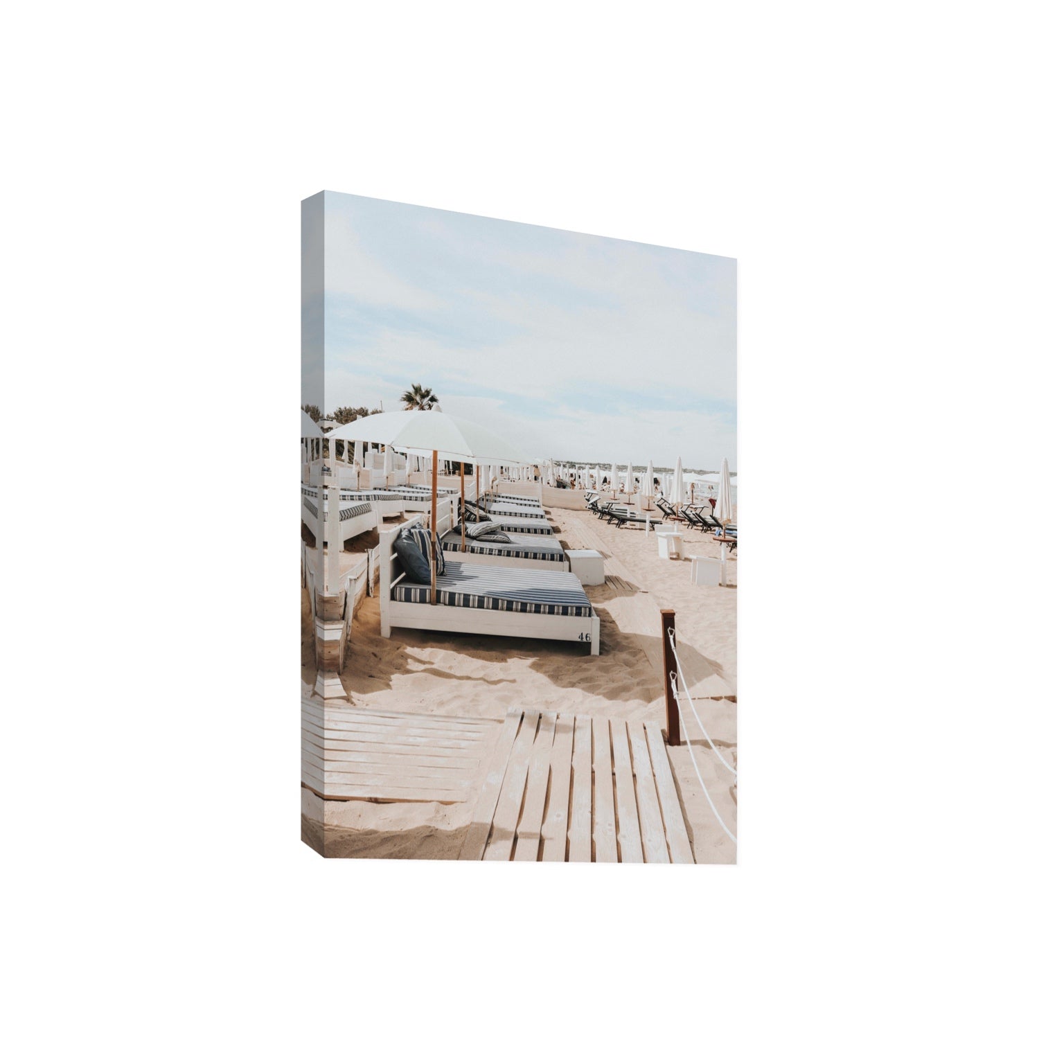 Coastal Repose Puglia beach Mediterranean fine art print Giant stretched canvas print