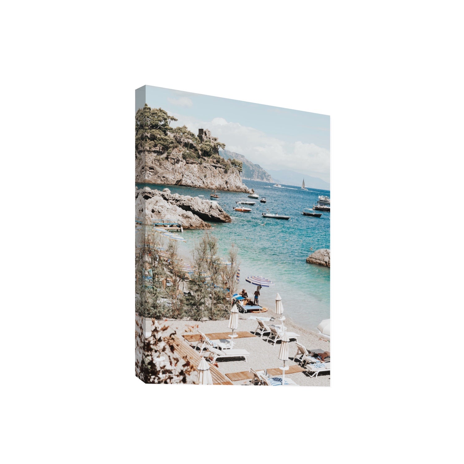 Sizzling Summer Days Amalfi coastal wall art Giant stretched canvas print