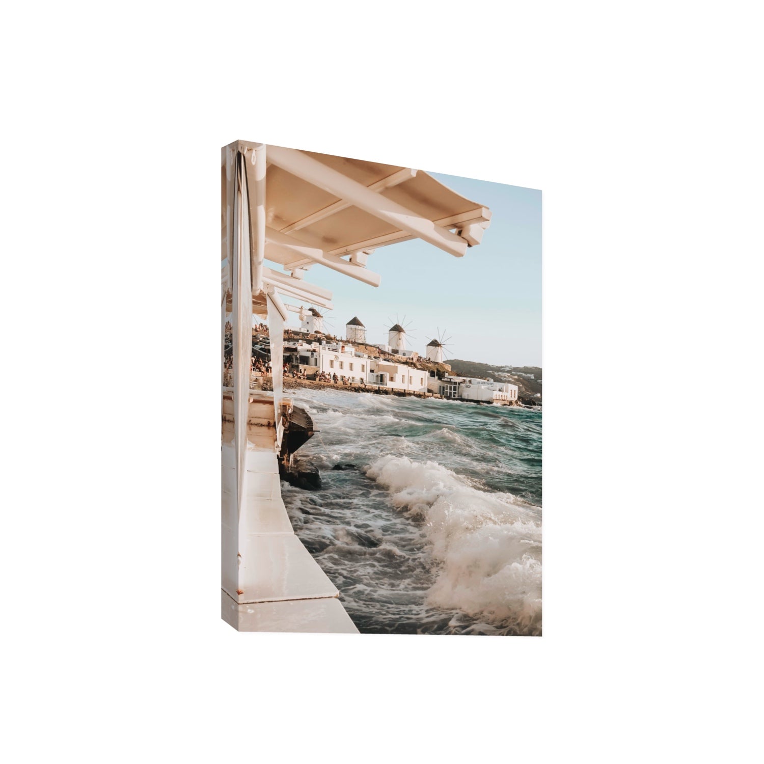 Windmills Mykonos Greek island wall art Giant stretched canvas print