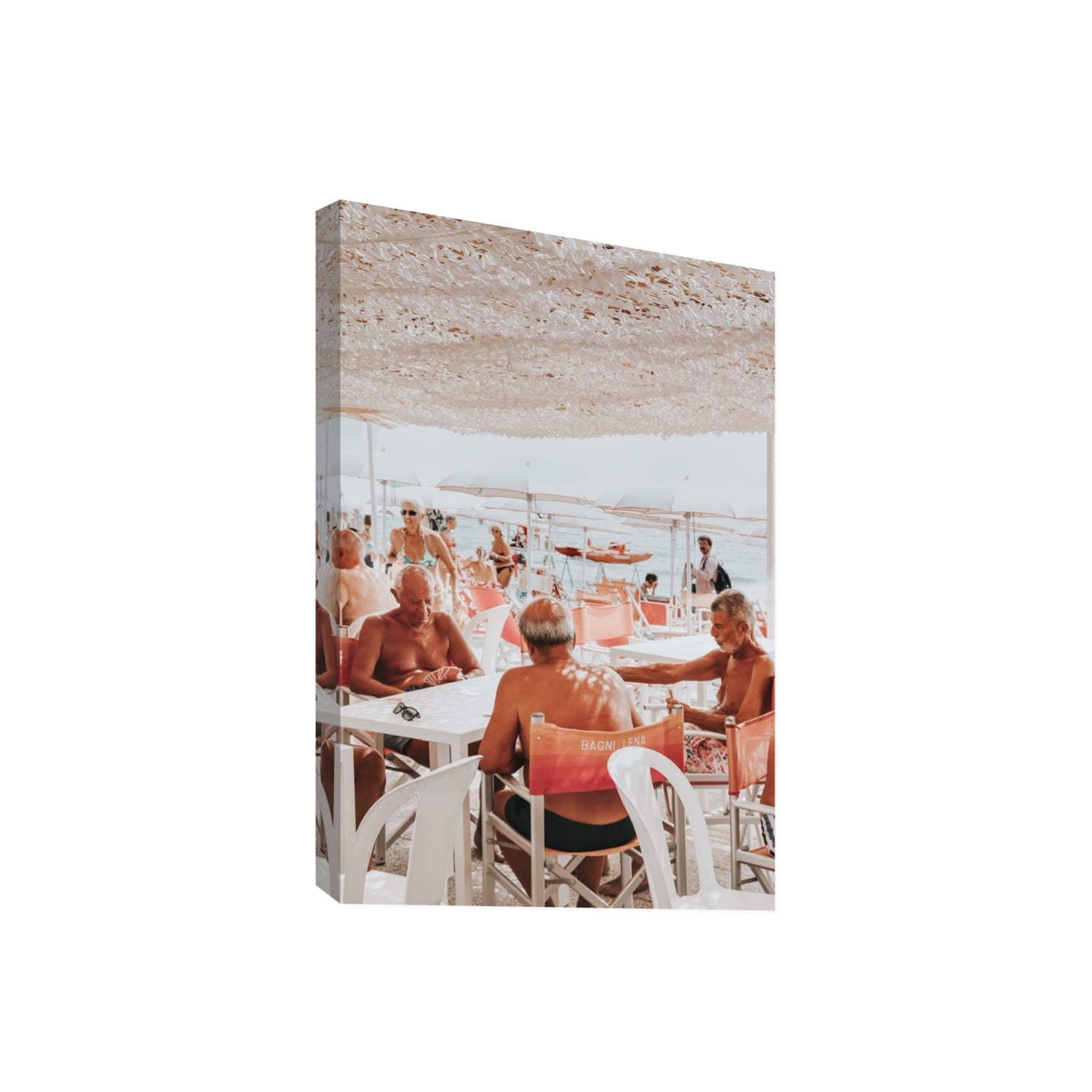 The Players fine art print, Alassio, Italy, Giant, Stretched Canvas