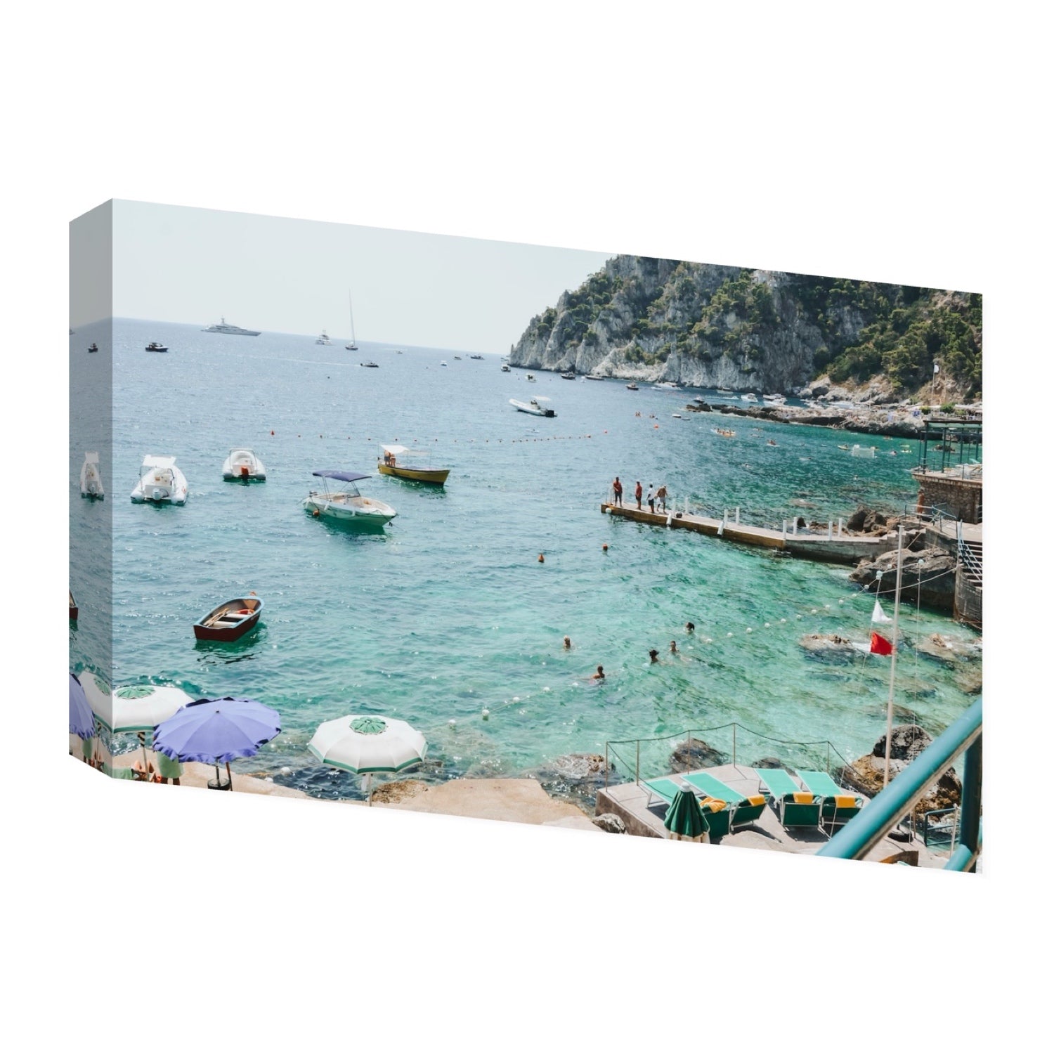 Delizia Pomeridiana Capri coastal wall art Giant stretched canvas print