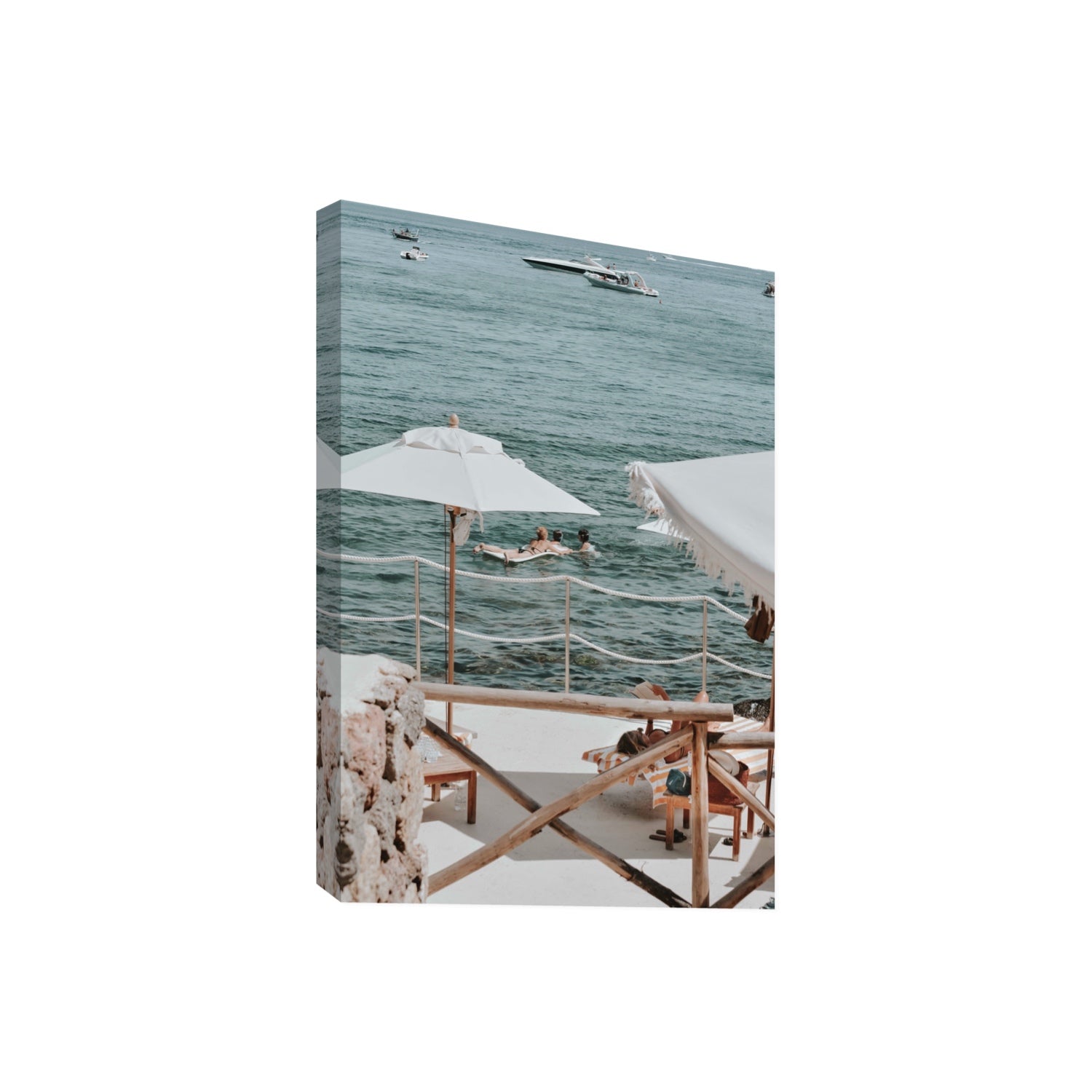 Hideaway Tuscany coastal Mediterranean wall art Giant stretched canvas print