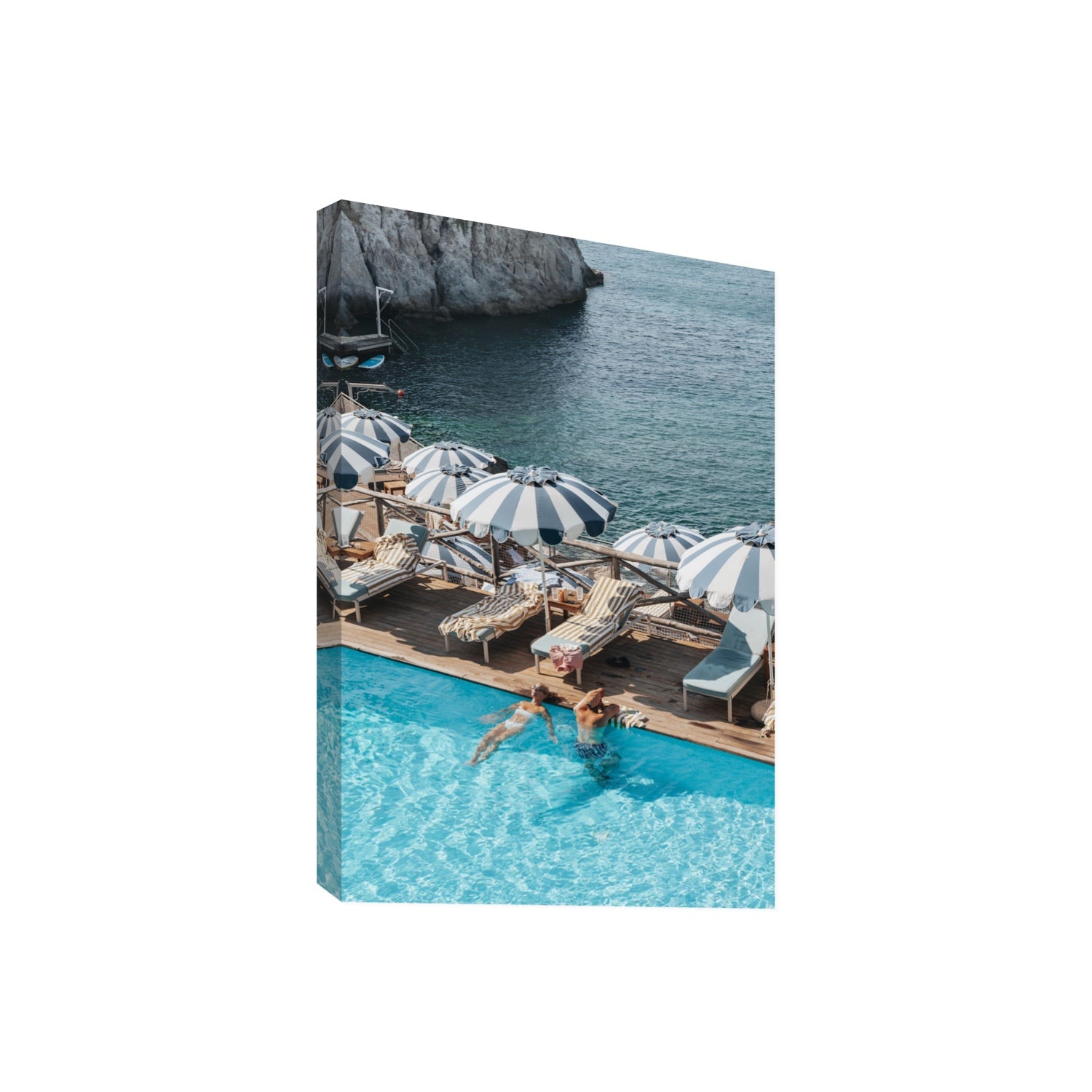 I'm Busy Ischia Italian coastal Mediterranean wall art Giant stretched canvas print