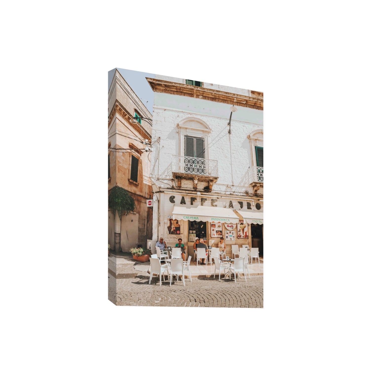 Cafe Ostuni Puglia Café Ostuni Italian wall art Giant stretched canvas print