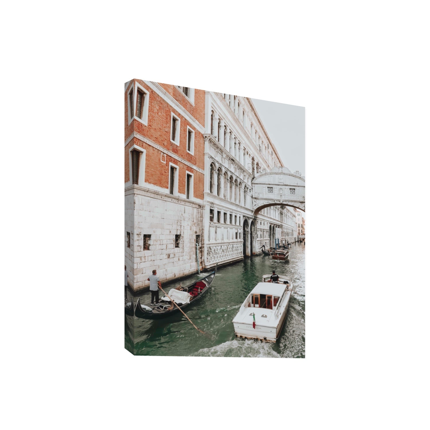 Under the Bridge Venice Gondola Italian wall art Giant stretched canvas print