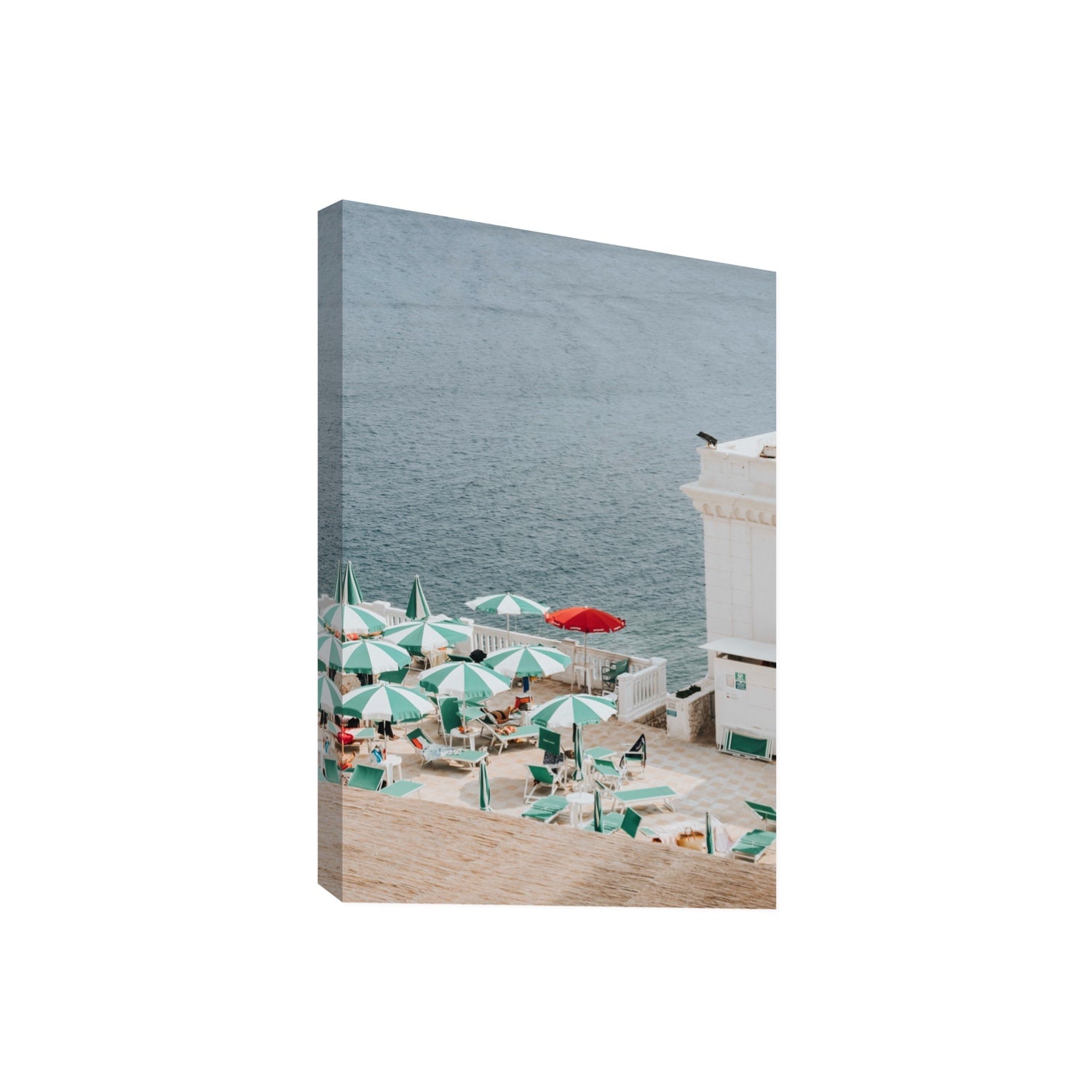 Lido Italiano Puglia beach Italian wall art Giant stretched canvas print