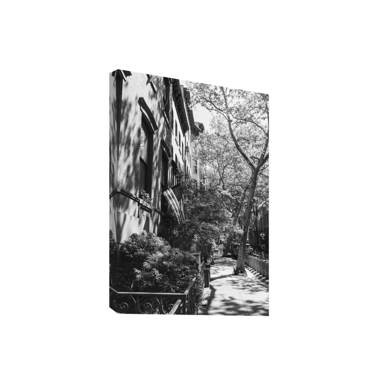 Urban Patriotism New York NYC Black & White wall art Giant stretched canvas print