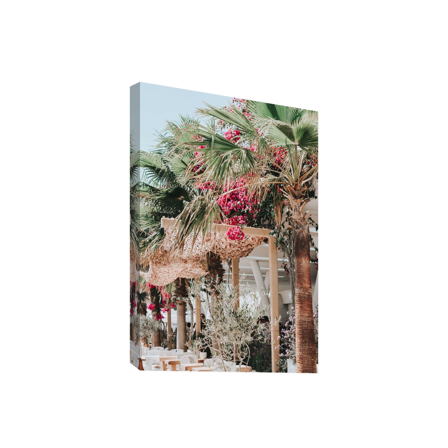 Palm Trees Mykonos Greek island wall art Giant stretched canvas print