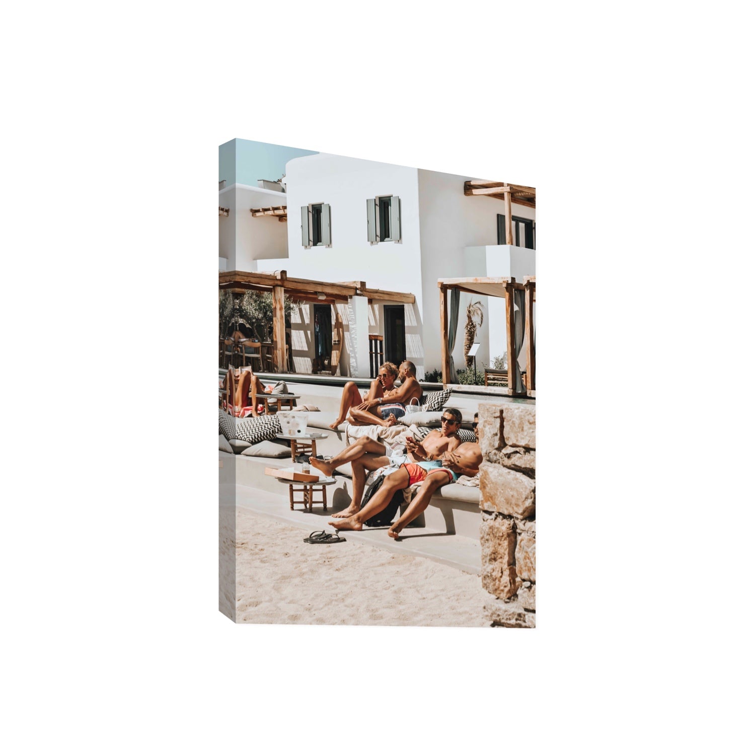 Style That Sizzles Mykonos Greek island wall art Giant stretched canvas print