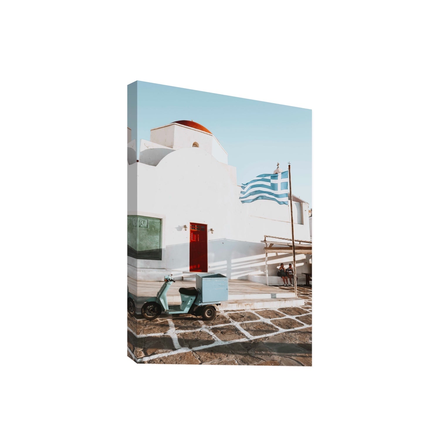 Mykonos Postcard fine art print, Mykonos, Greece, Giant, Stretched Canvas