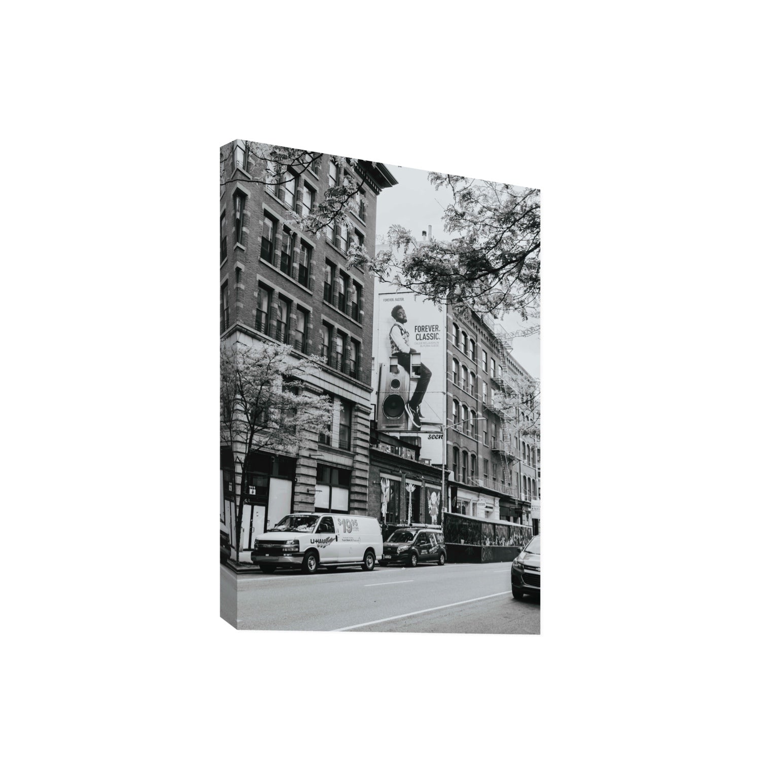 Forever Classic New York NYC Black & White wall art Giant stretched canvas print