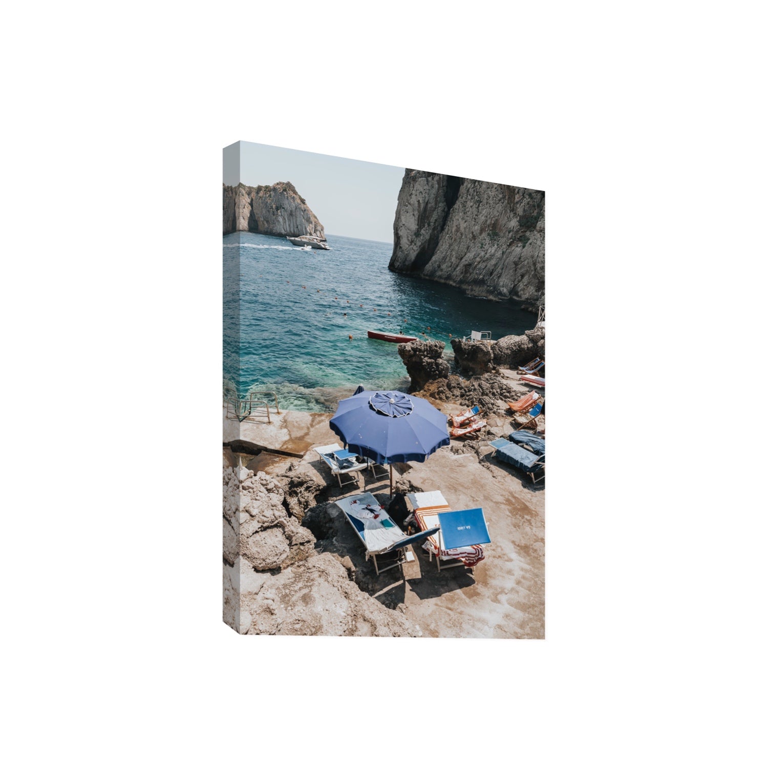 Lonely Loungers fine art print, Capri, Italy, Giant, Stretched Canvas