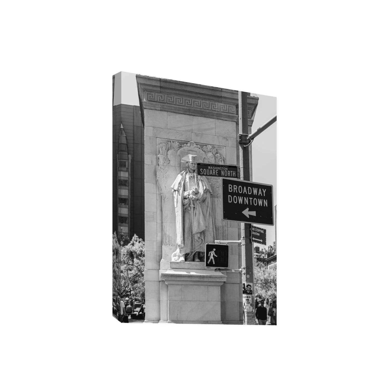 Silent Sentinels New York NYC Black & White wall art Giant stretched canvas print