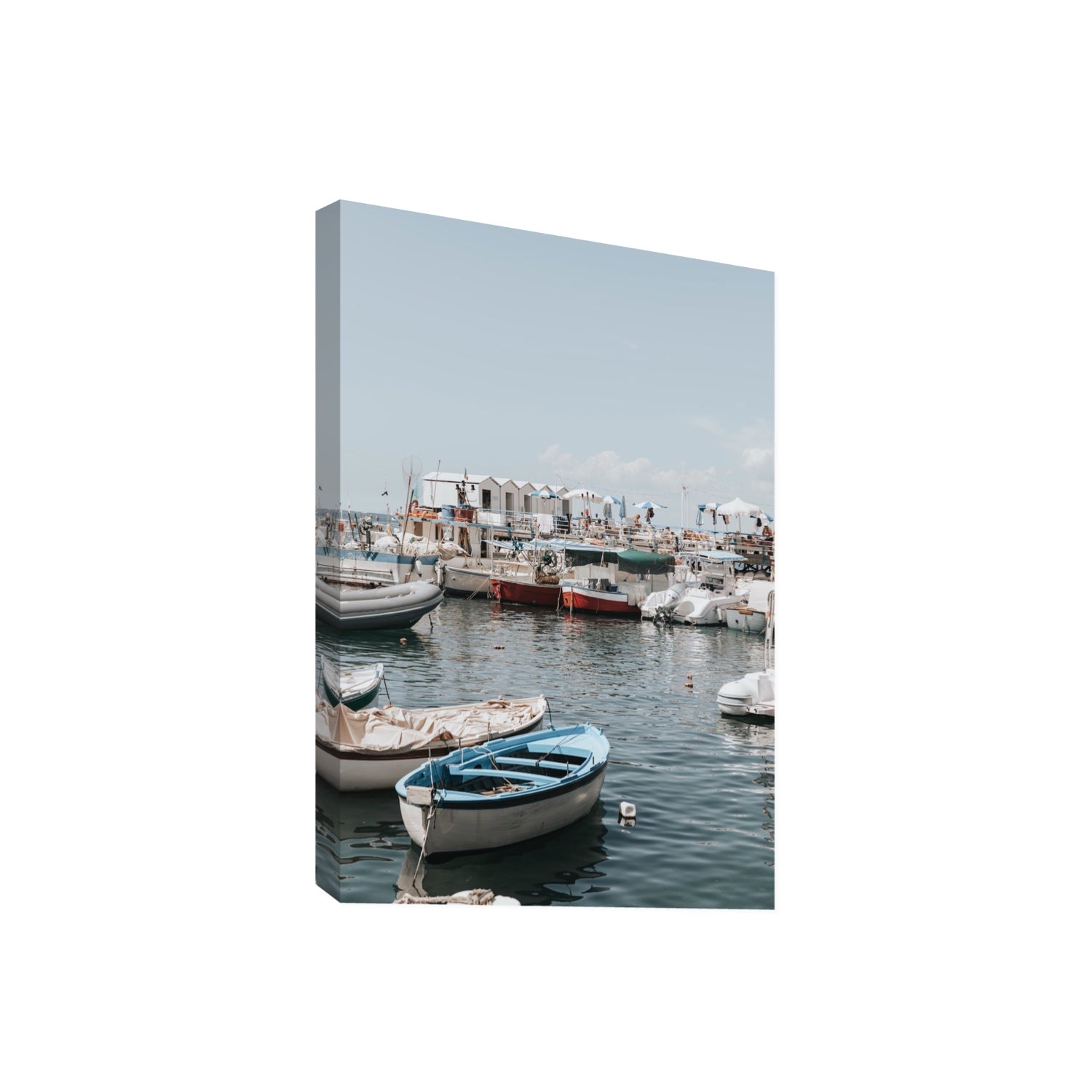 Harbour Hues Sorrento coastal Carousel wall art Giant stretched canvas print