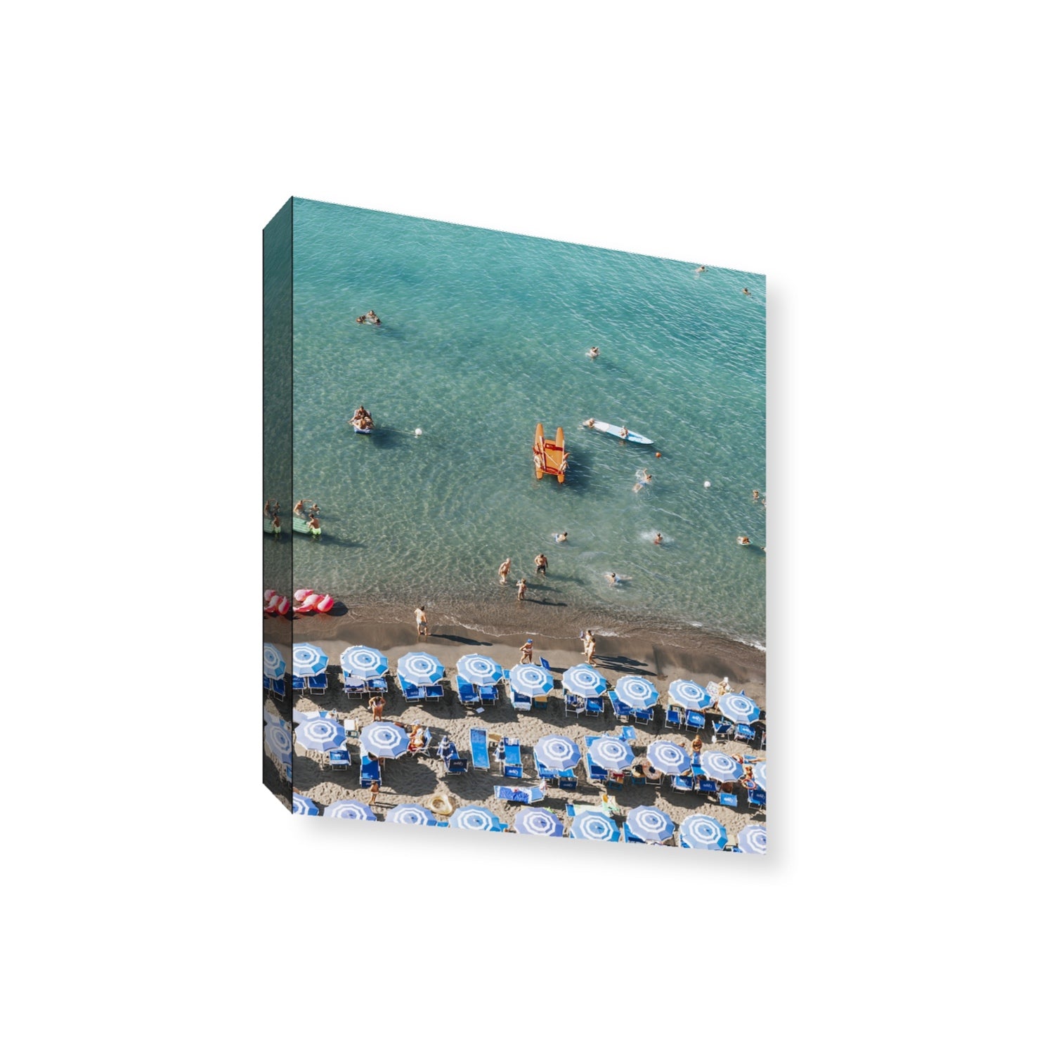 Aquamarine Oasis Sorrento Italian coastal wall art Giant stretched canvas print