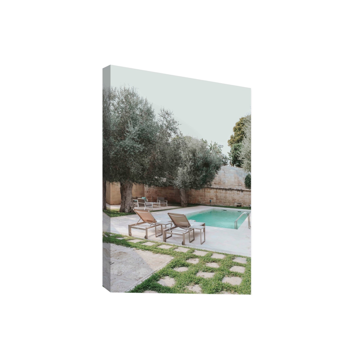 Olive Oasis Puglia Mediterranean wall art Giant stretched canvas print