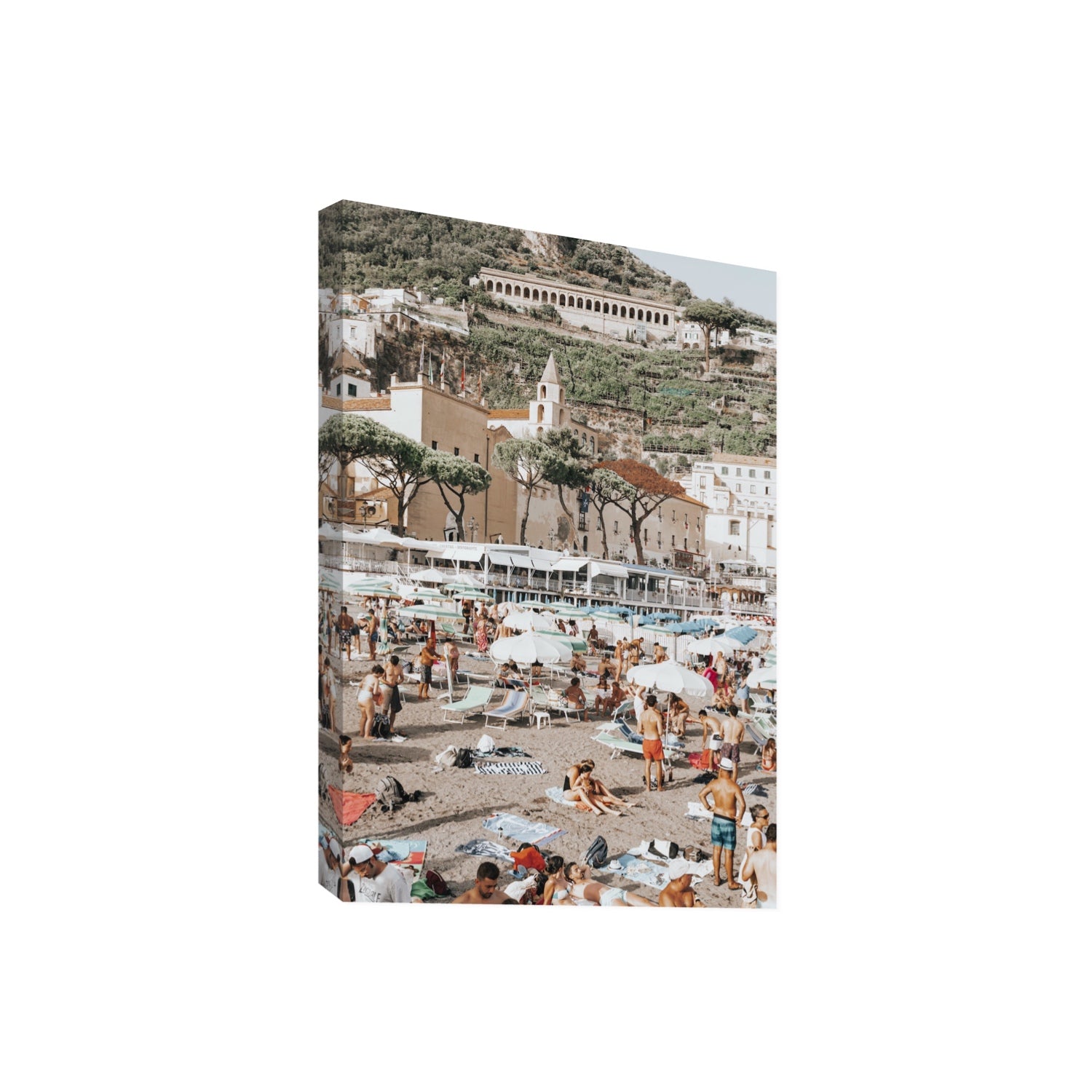Festa In Spiaggia Amalfi coastal wall art Giant stretched canvas print
