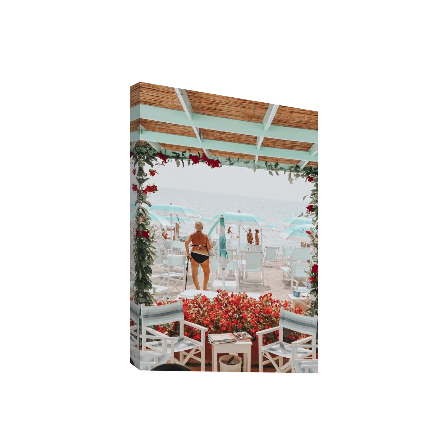 Nonna's Italian Escape Alassio Italian wall art Giant stretched canvas print